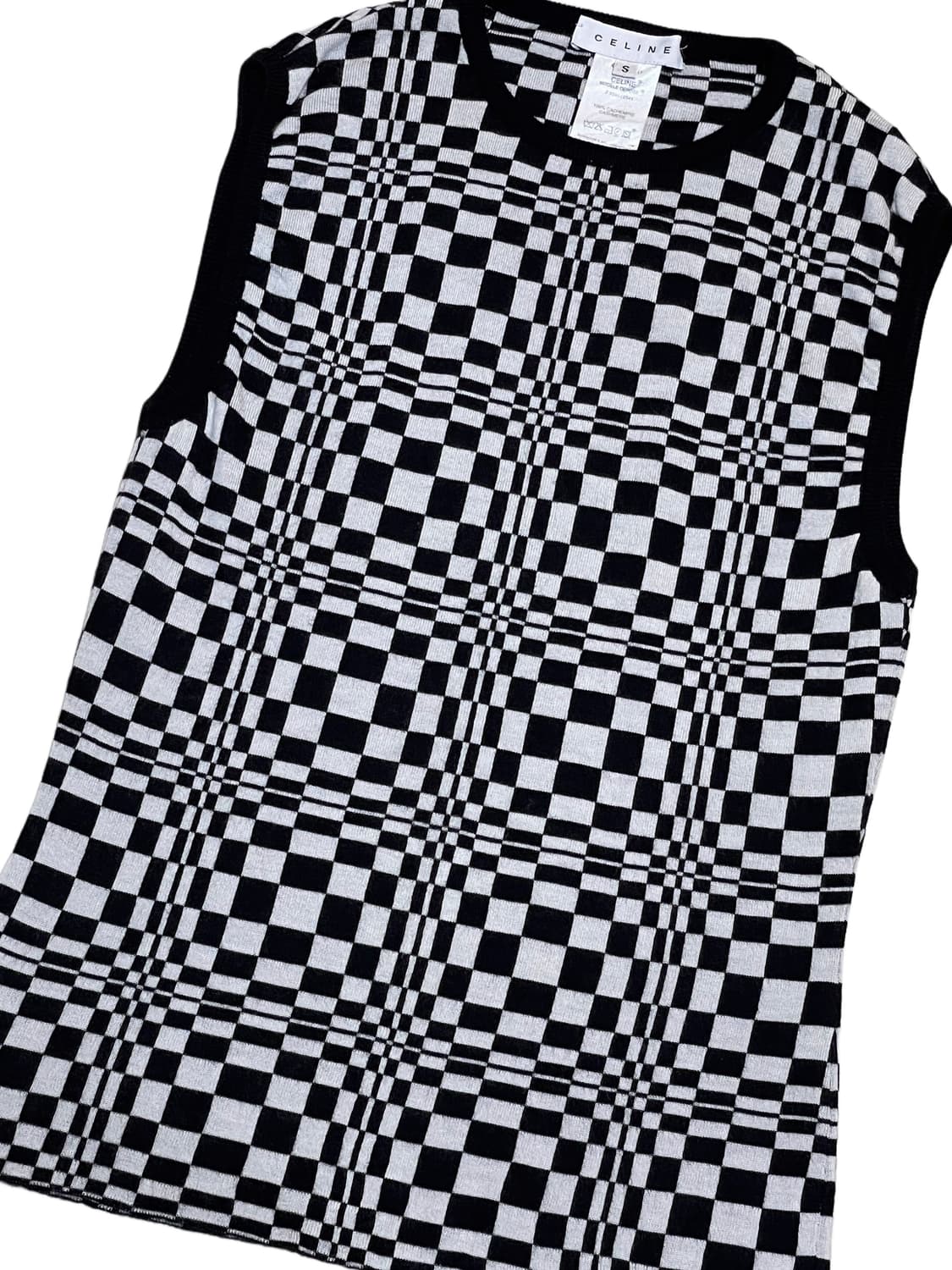 셀린느 캐시미어 패턴 슬리브리스 상품이미지3