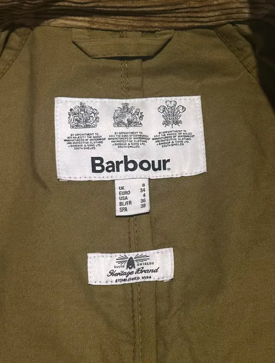 바버 헤리티지 드라이왁스 후드 코트(여성용) S사이즈 상품이미지3