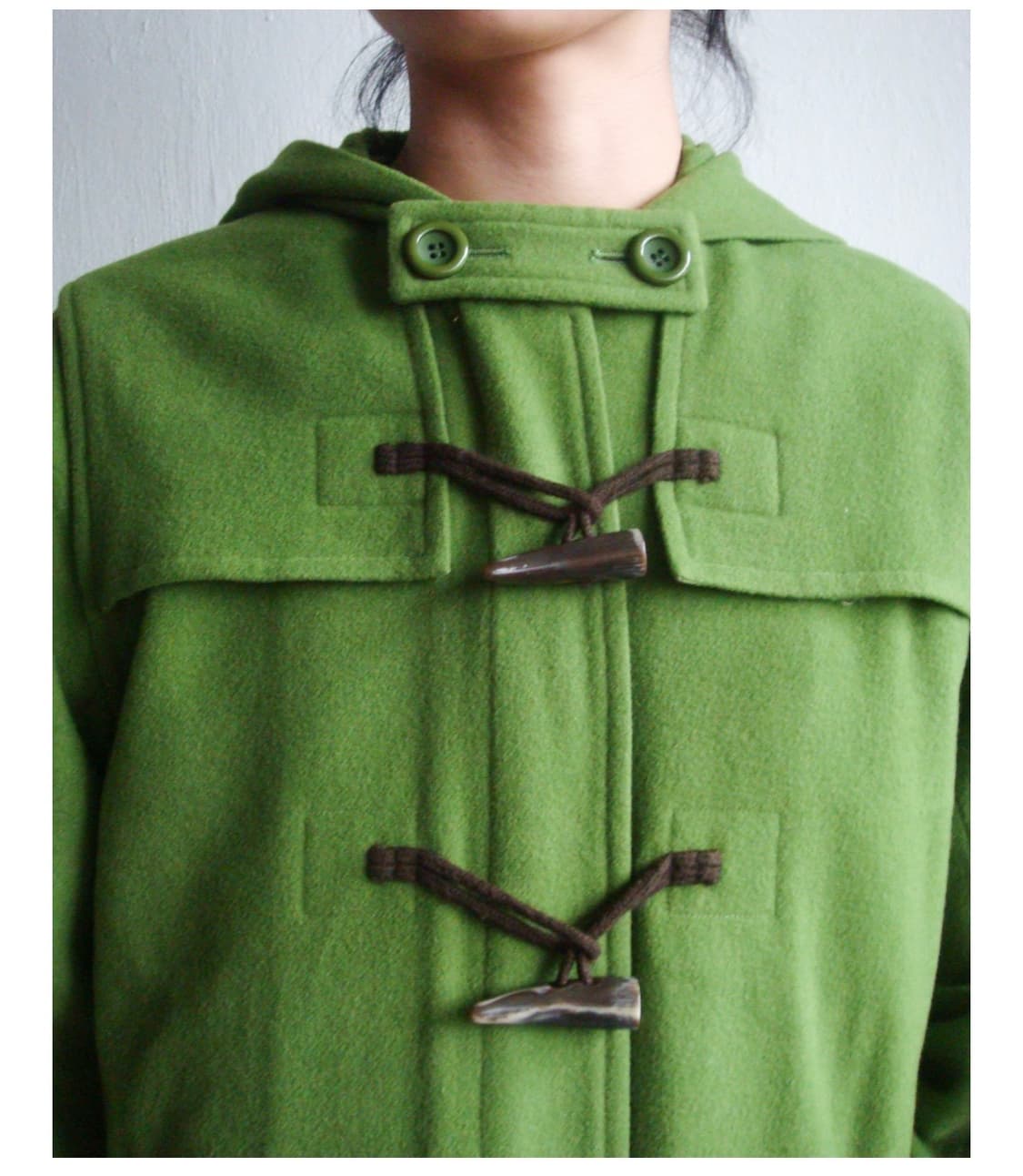 Vintage duffle coat green 상품이미지4