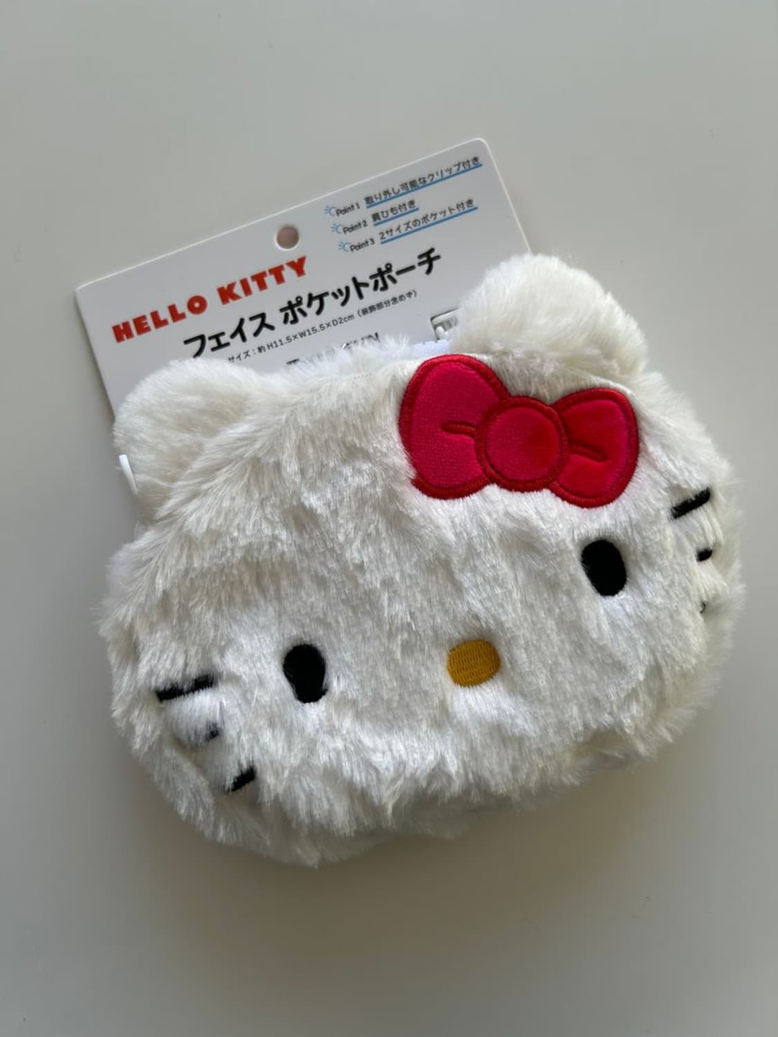 HELLO KITTY FACE POCKET POUCH 헬로키티 파우치 상품이미지1