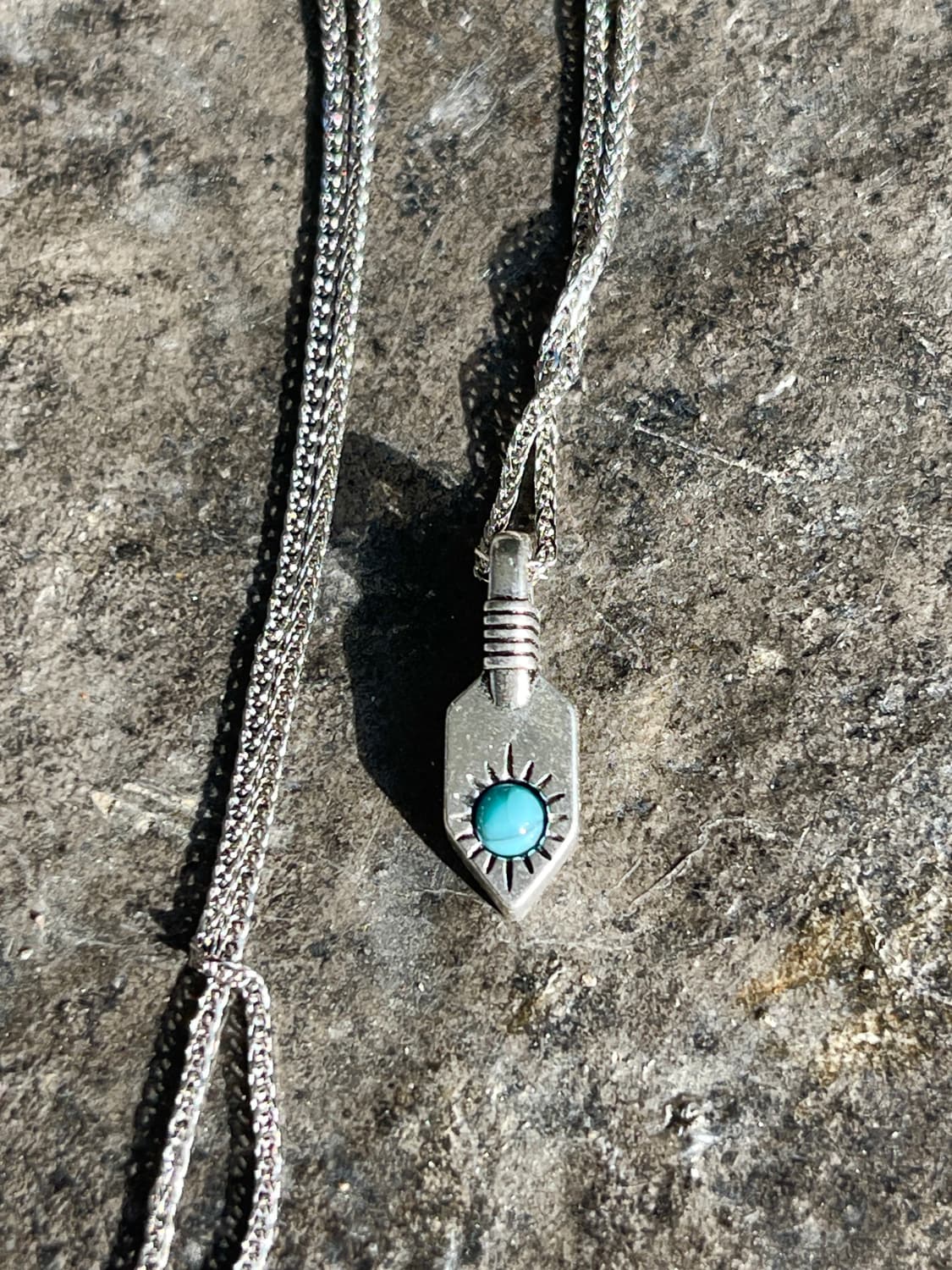 빈티지무드 터키석 미니팬던트 남자목걸이 상품이미지3