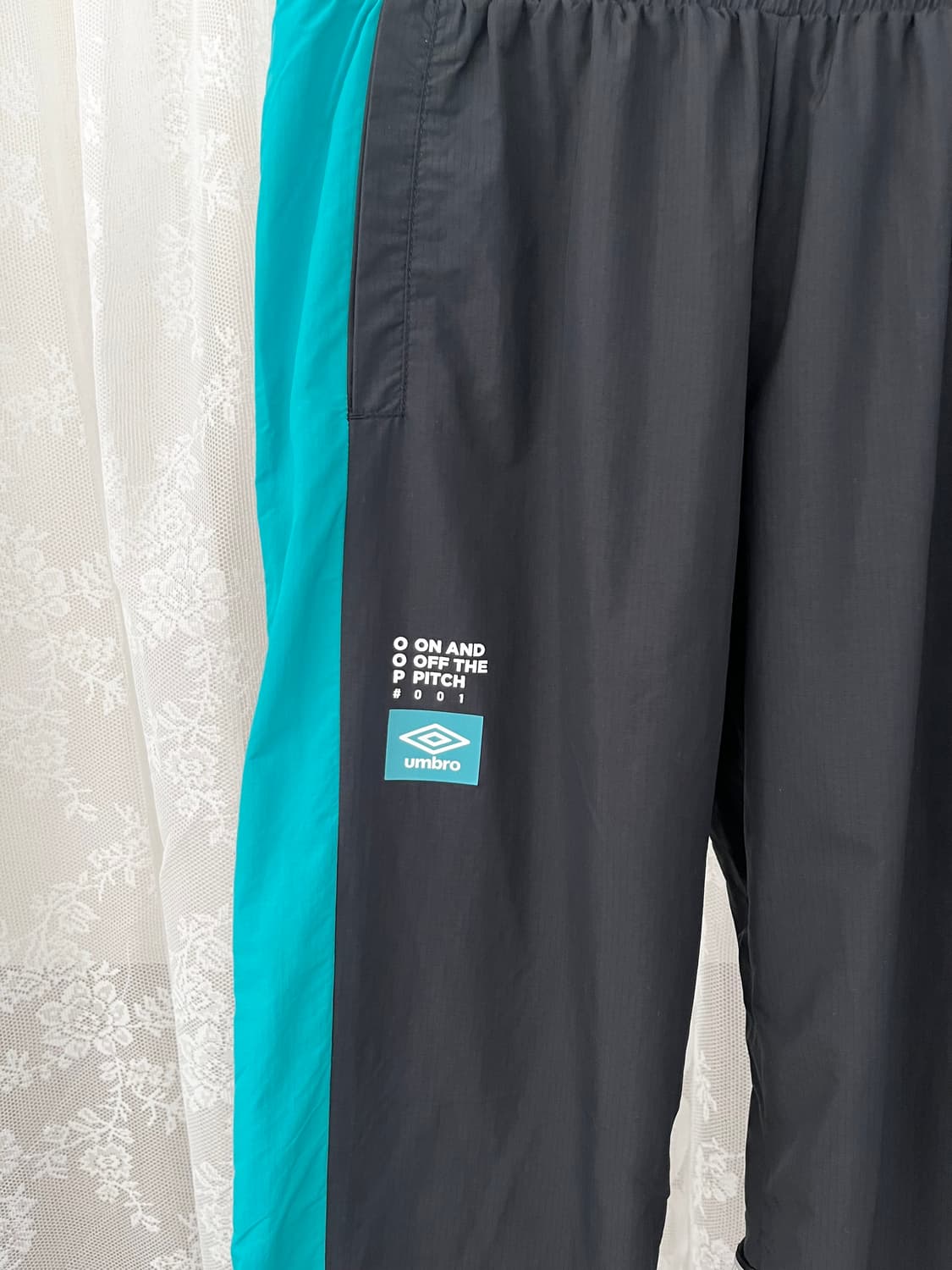 M)엄브로 나일론 민트블랙 조거바지 바스락팬츠 상품이미지2