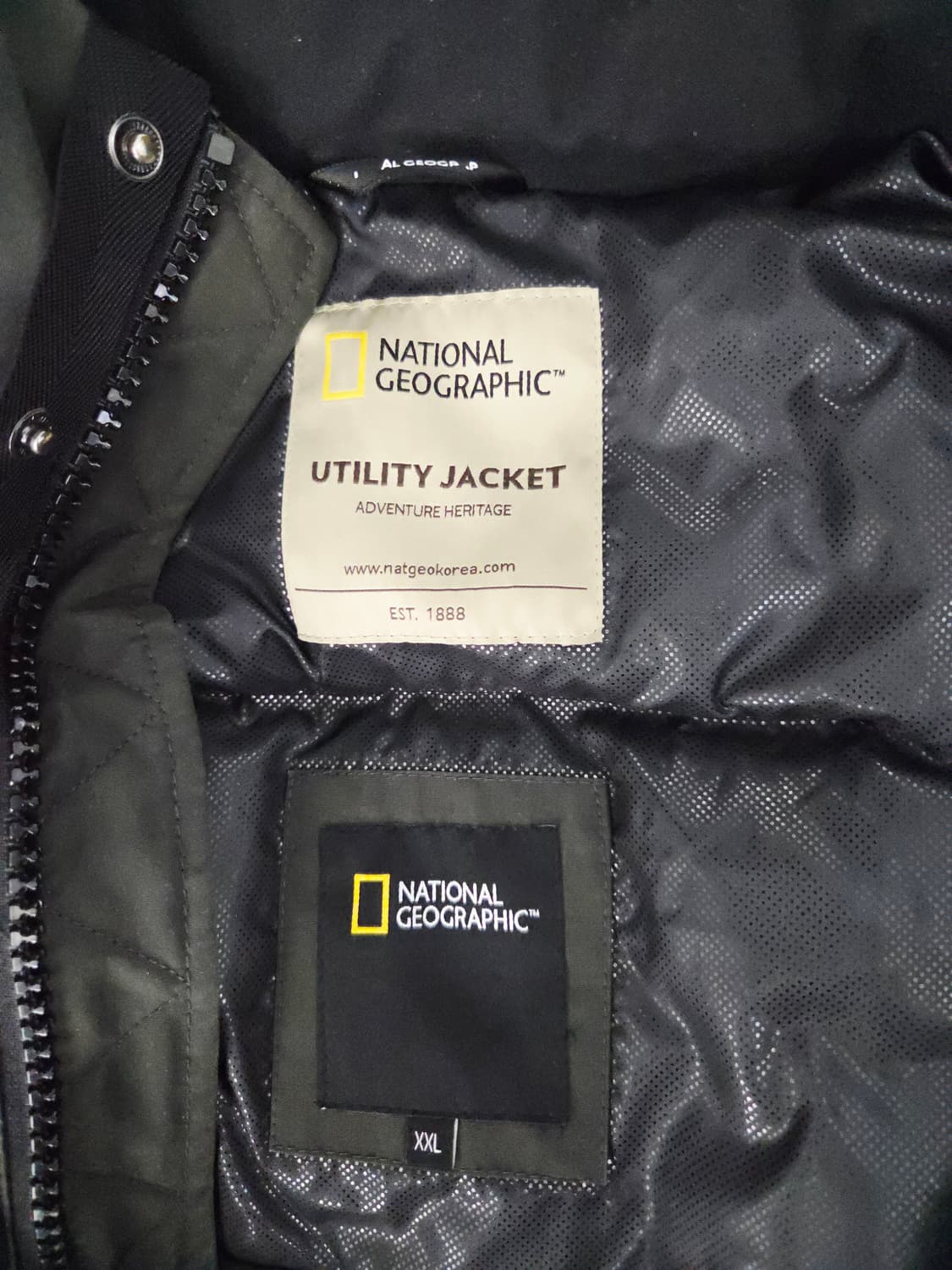 내셔널지오그래픽 유틸리티 덕다운 숏패딩 차콜 상품이미지8