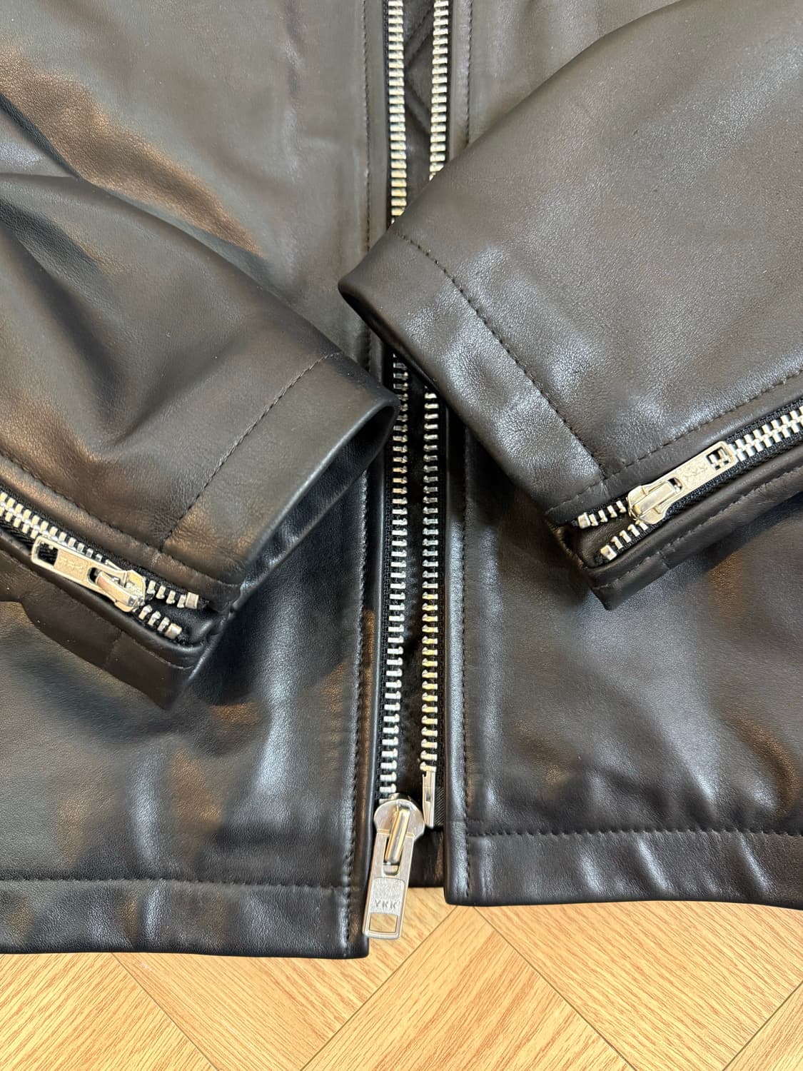 스투시 레더 빙 자켓 블랙 M사이즈 상품이미지5