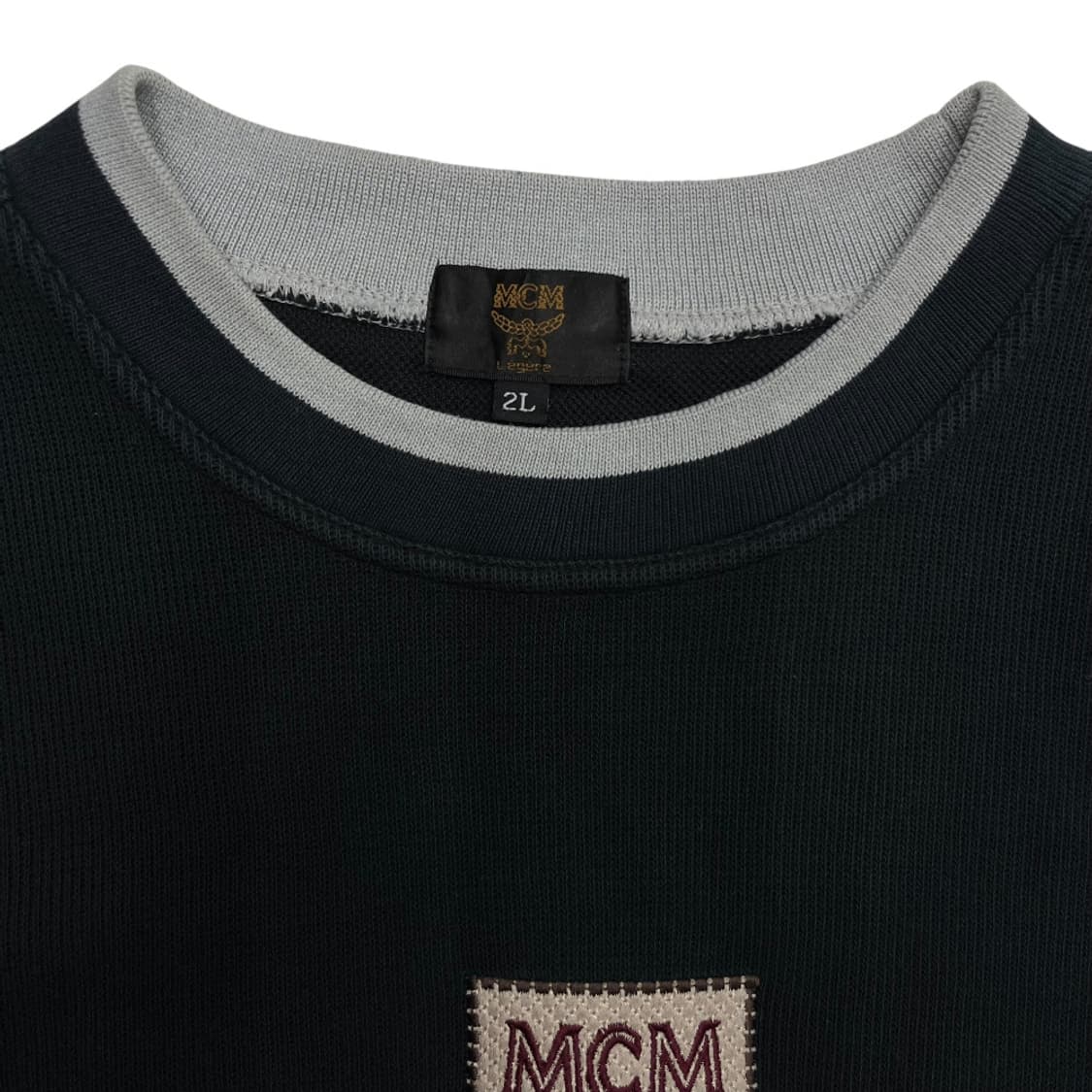 MCM 파스텔 자수로고 네이비 니트 2L 상품이미지4