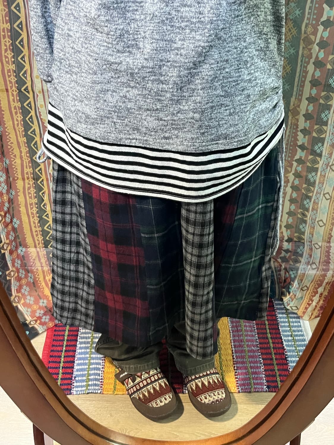 패치워크 롱스커트 상품이미지4