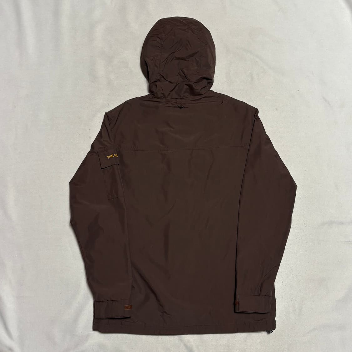 XS 노스페이스 화이트라벨 브라운 체크 후드 바람막이 상품이미지3