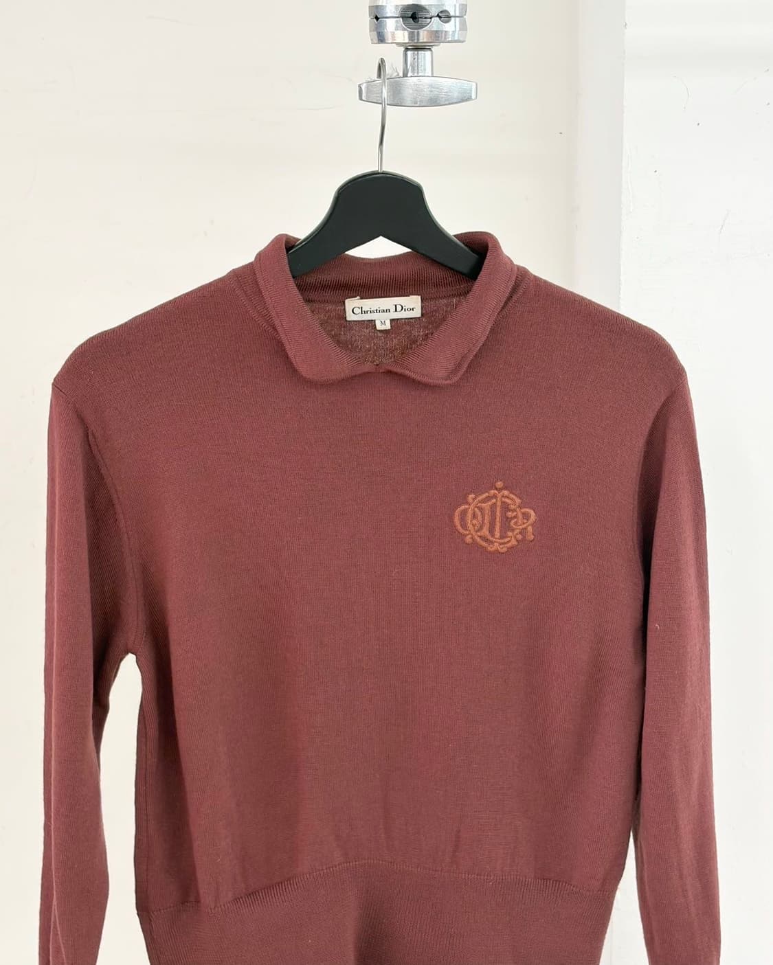 그리스찬 디올 브라운 로고 자수 캐시미어 폴로 셔츠  상품이미지4
