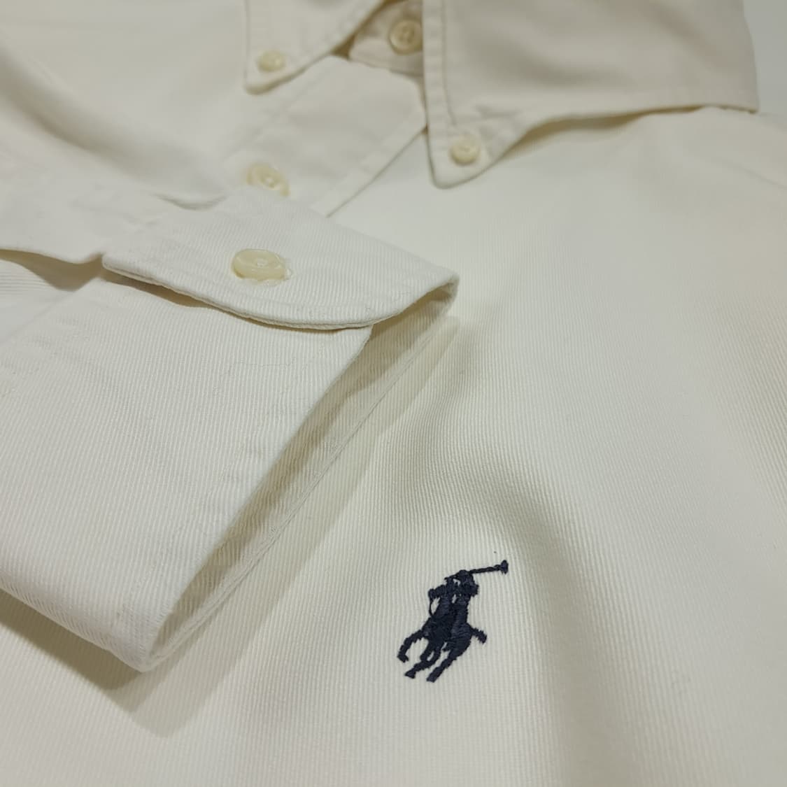 CK009 XL 폴로 90s 미국판 버튼다운 네츄럴화이트 셔츠 남방 상품이미지4