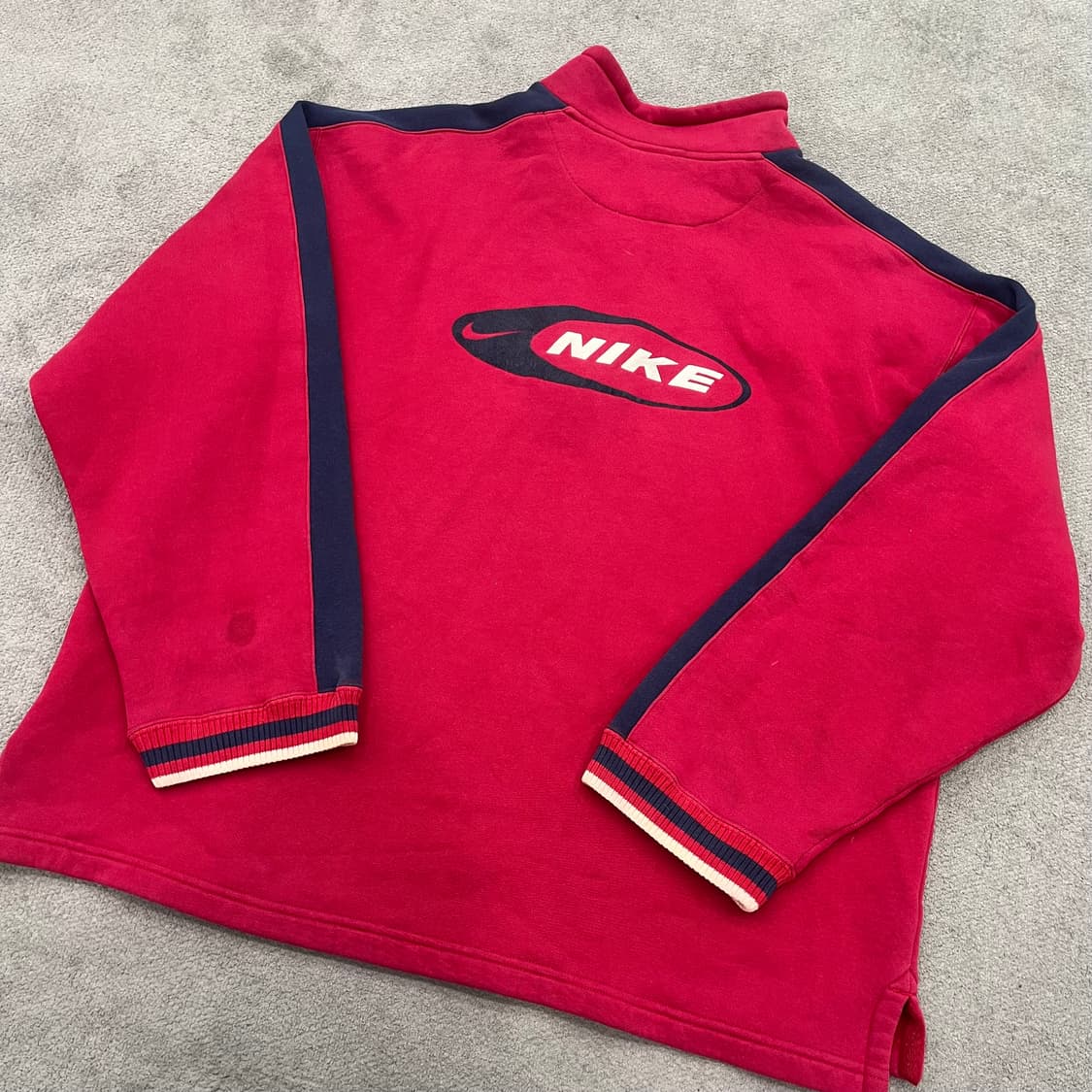 XL 나이키 90s 올드스쿨 반집업 맨투맨 상품이미지4