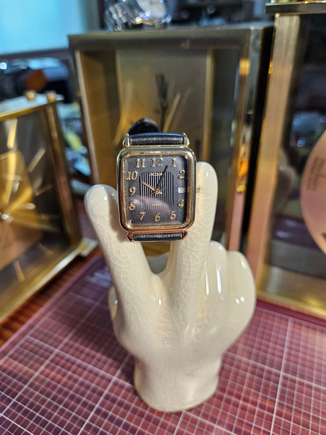 timex acqua 아쿠아 빈티지 쿼츠 남성 가죽시계 상품이미지1