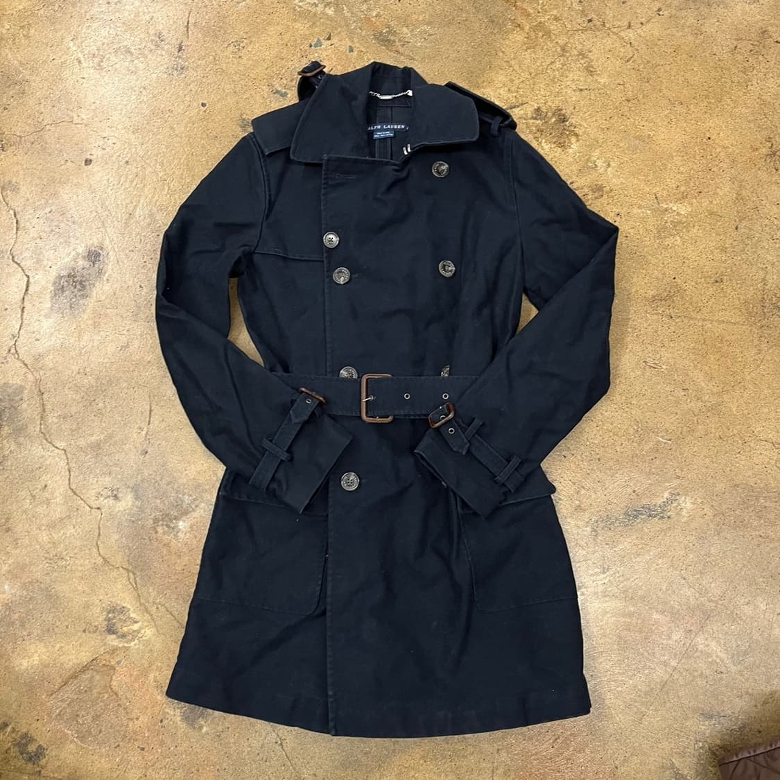[정품/2] 폴로 랄프로렌 블랙 트렌치코트 b15 상품이미지2