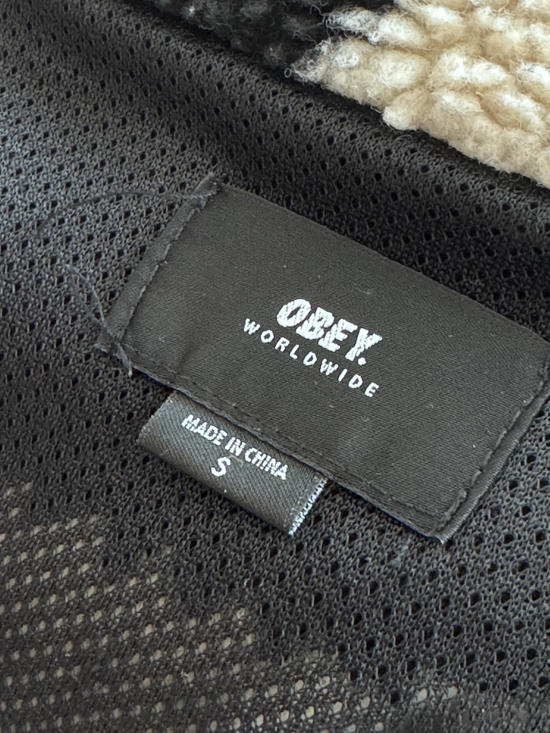 OBEY 양털 후리스 하프집업 상품이미지6