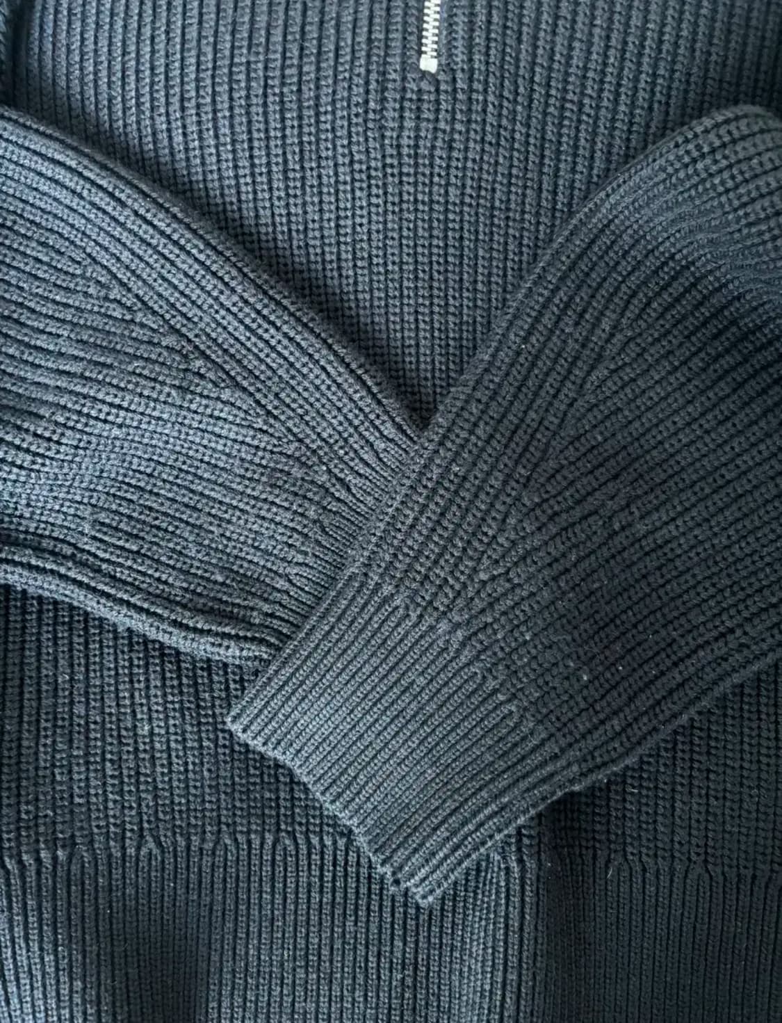 코스 울 니트 하프 집스웨터 블랙 S 상품이미지4