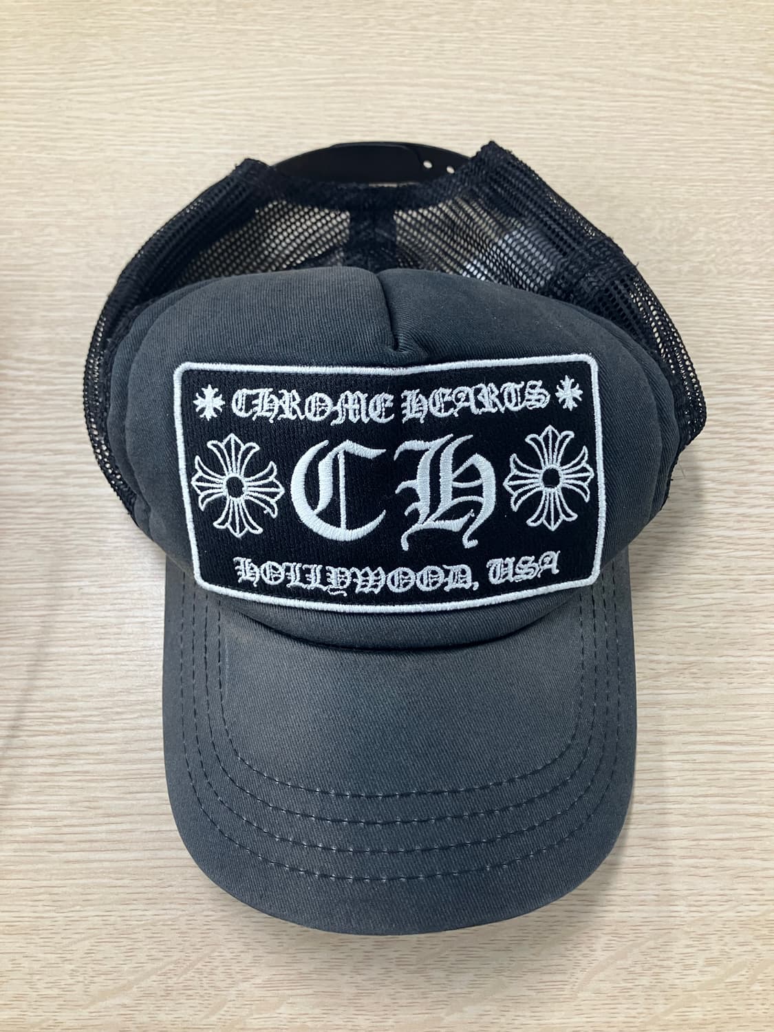 크롬하츠 매장판 CH 할리우드 트러커캡 볼캡 블랙 상품이미지1