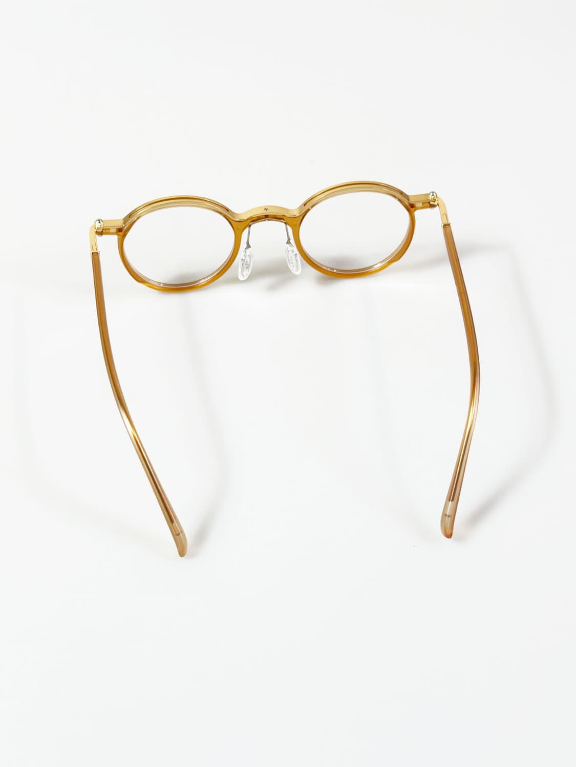 클래식 브라운 라운드 콤보 프레임 빈티지 안경 상품이미지5