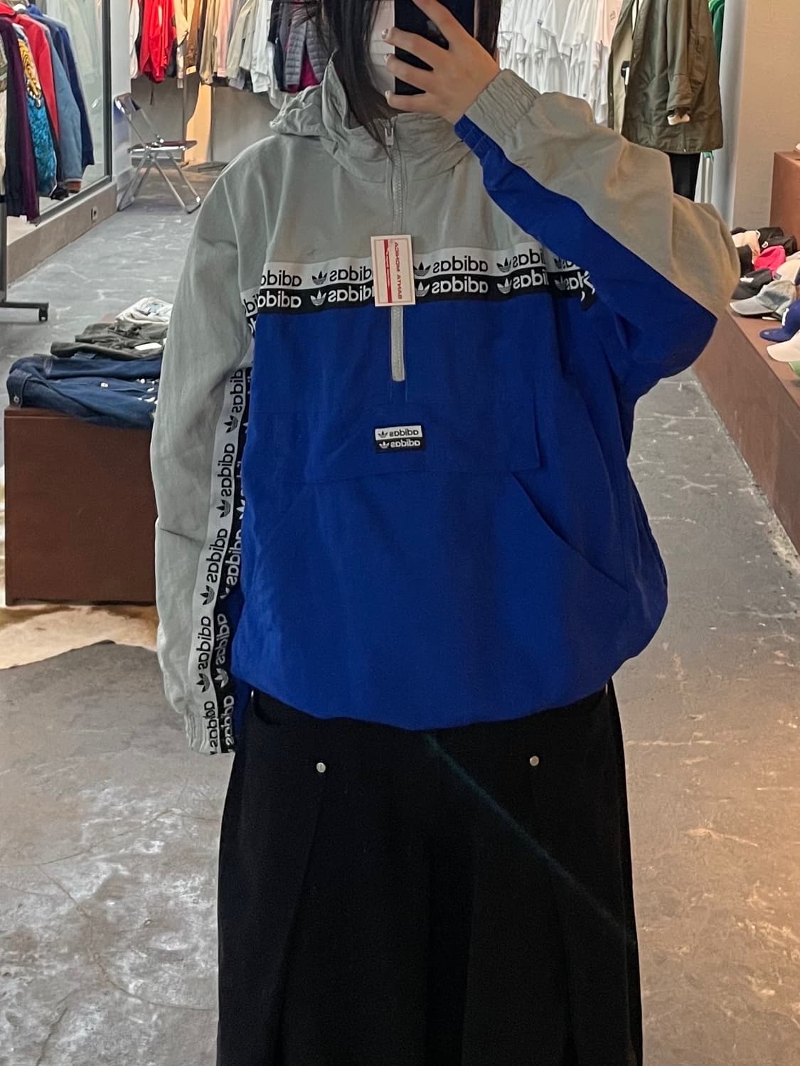 아디다스 R.Y.V 윈드 트랙탑 블루 아노락 자켓 H1966 상품이미지1