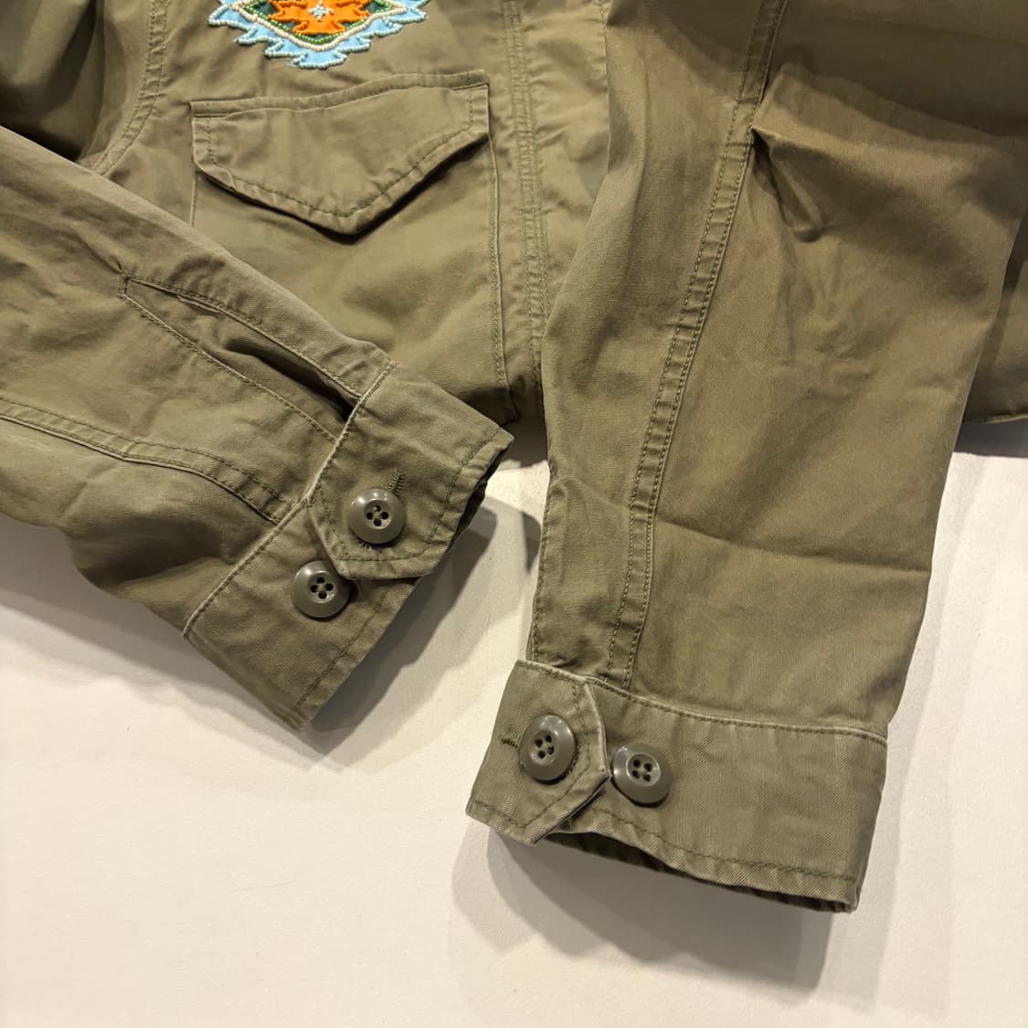 [S] 데님앤서플라이 폴로 빈티지 카키 야상 자켓 비즈 장식 D939 상품이미지7