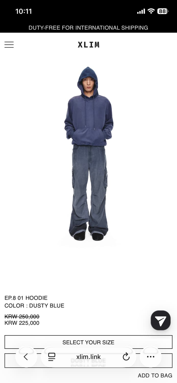 (구합니다)EP.8 01 HOODIE COLOR : DUSTY BLUE 상품이미지1
