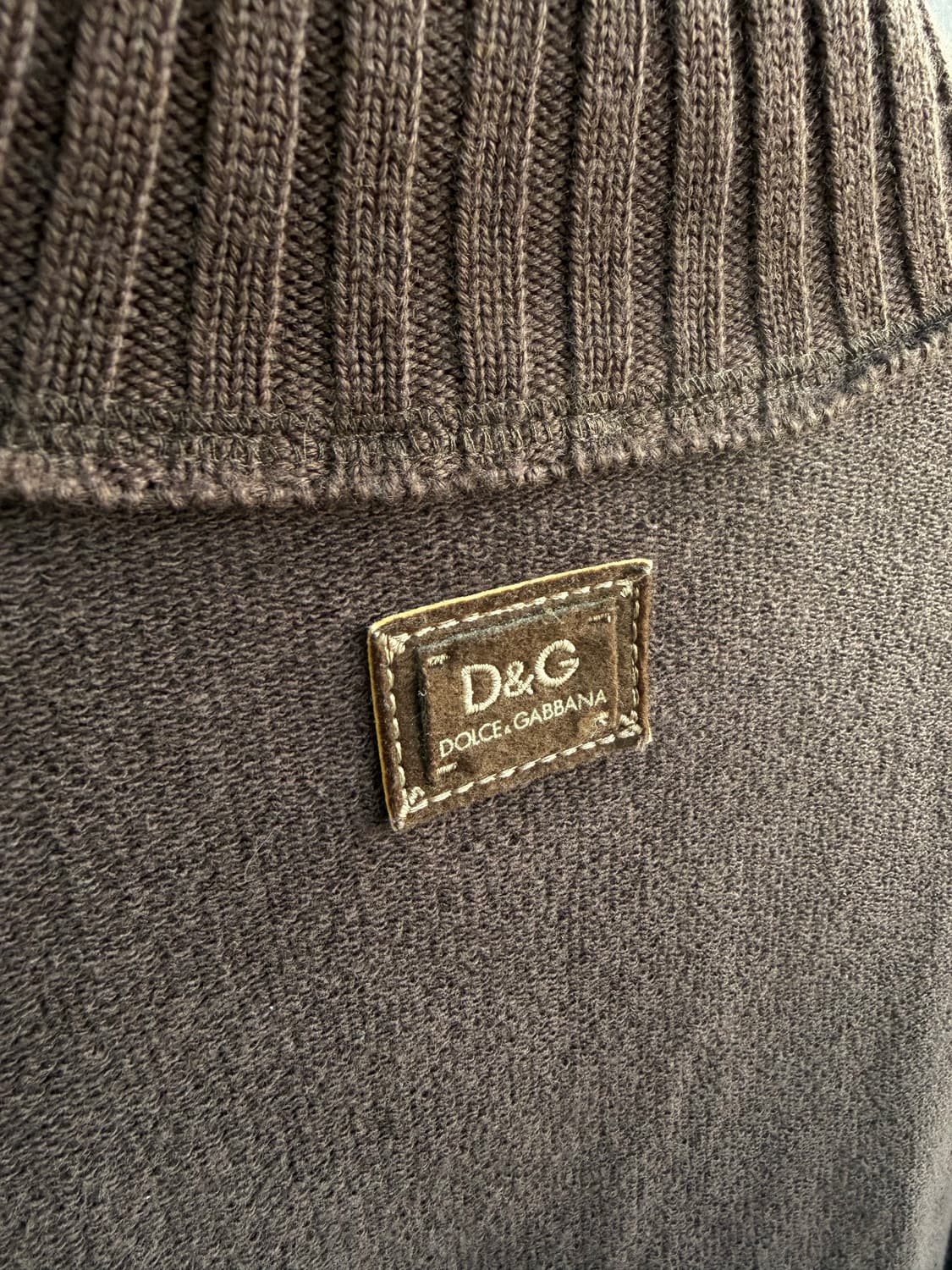 L/ 돌체앤가바나 아가일 백패치 니트 집업 상품이미지8