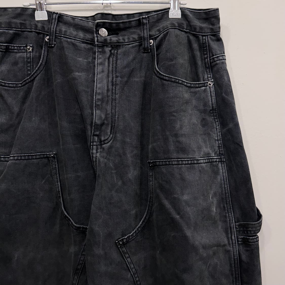 어널러코드 회청 더블니 카펜더 와이드팬츠 상품이미지1