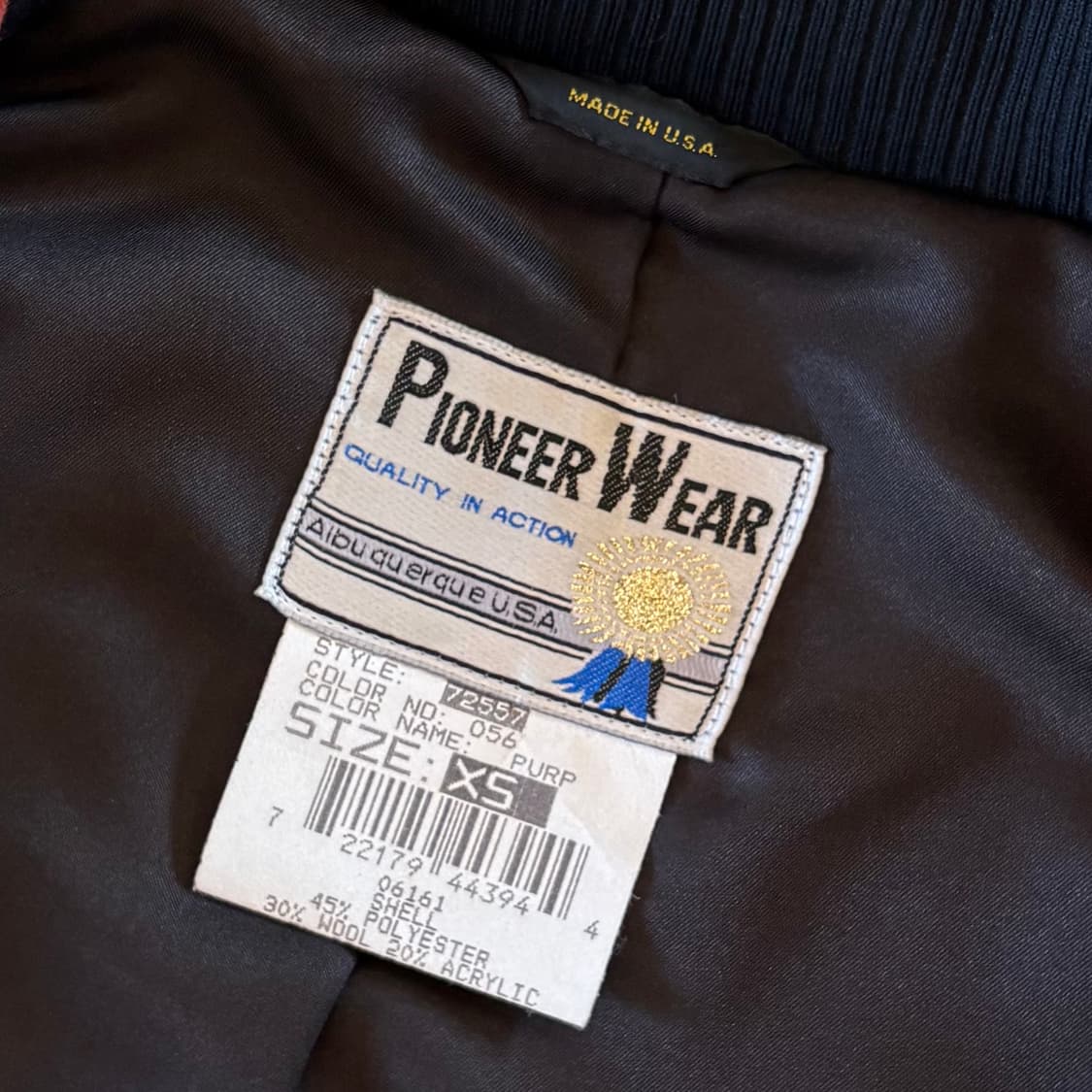 (W55) 80s USA PIONEER WEAR 나바호 자카드 블루종 상품이미지7