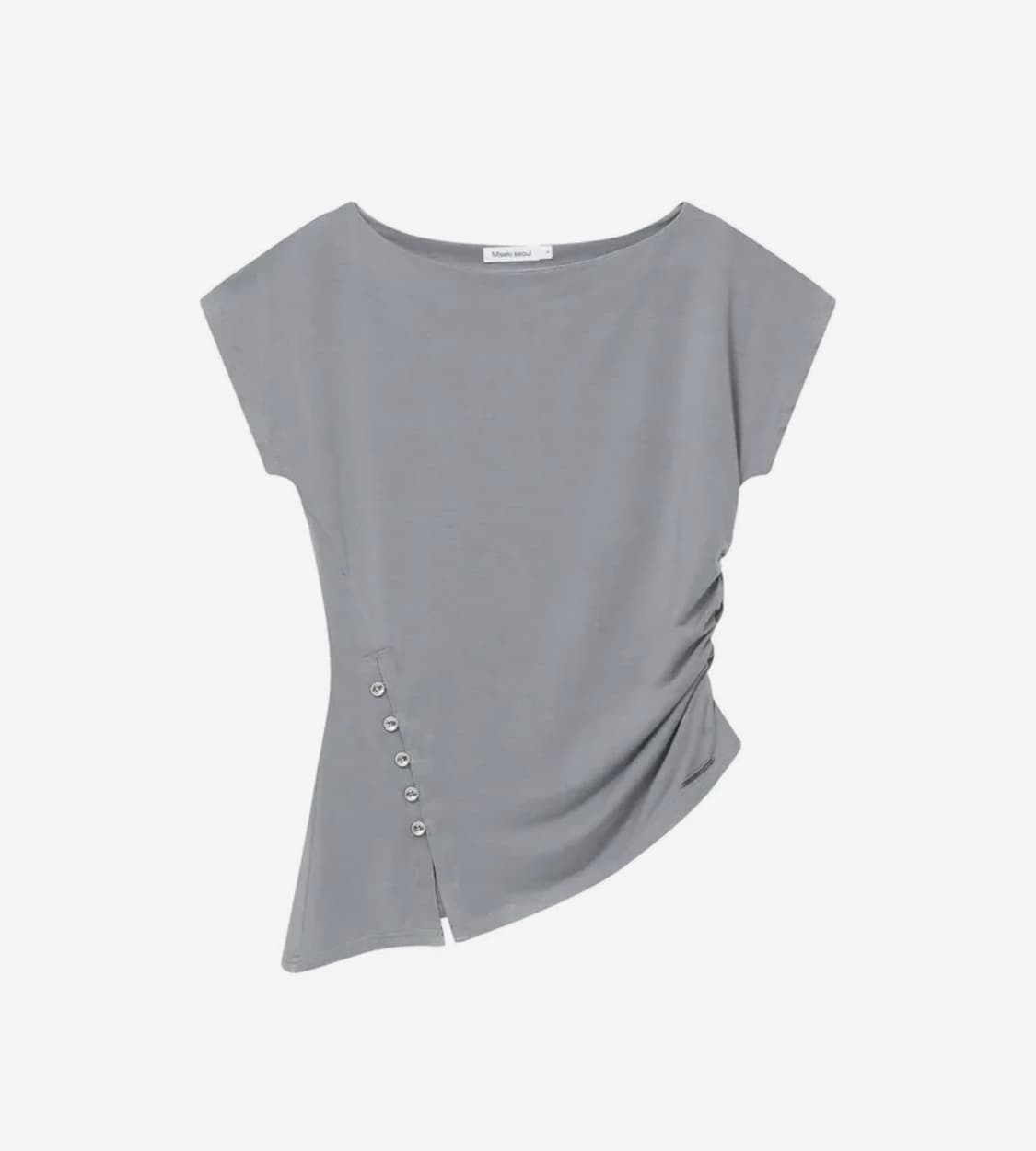 미세키서울 Side shirring slit top GREY 상품이미지1