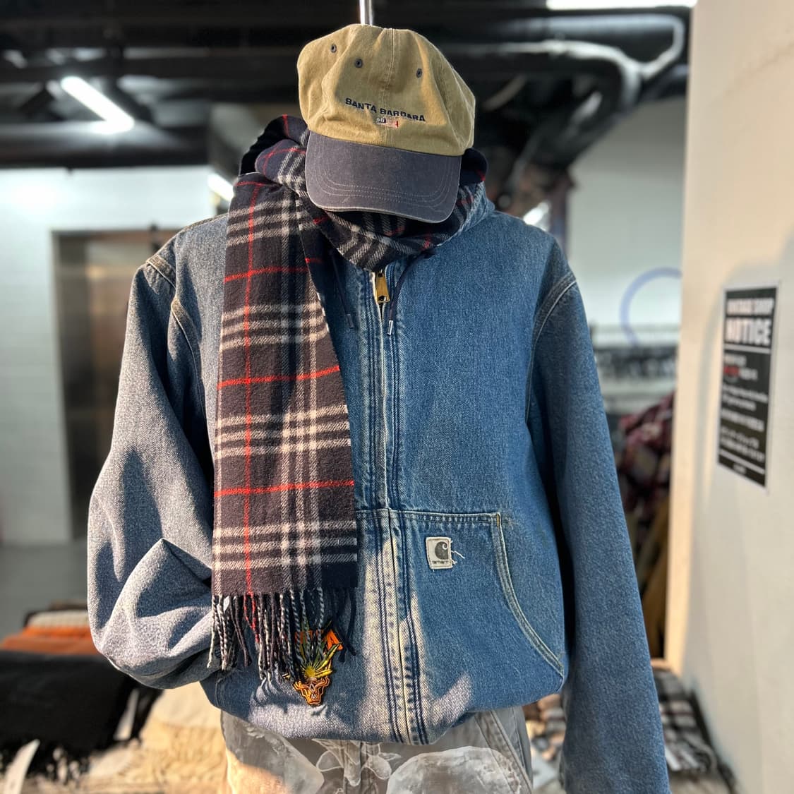 Burberry Navy Nova Check Muffler 상품이미지6