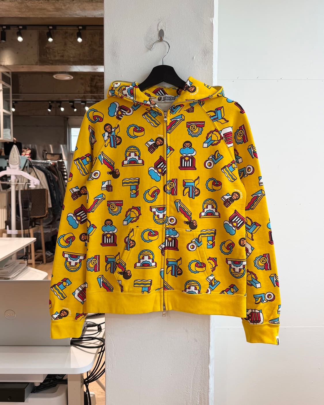 베이프 옐로우 마일로 후드집업  상품이미지2