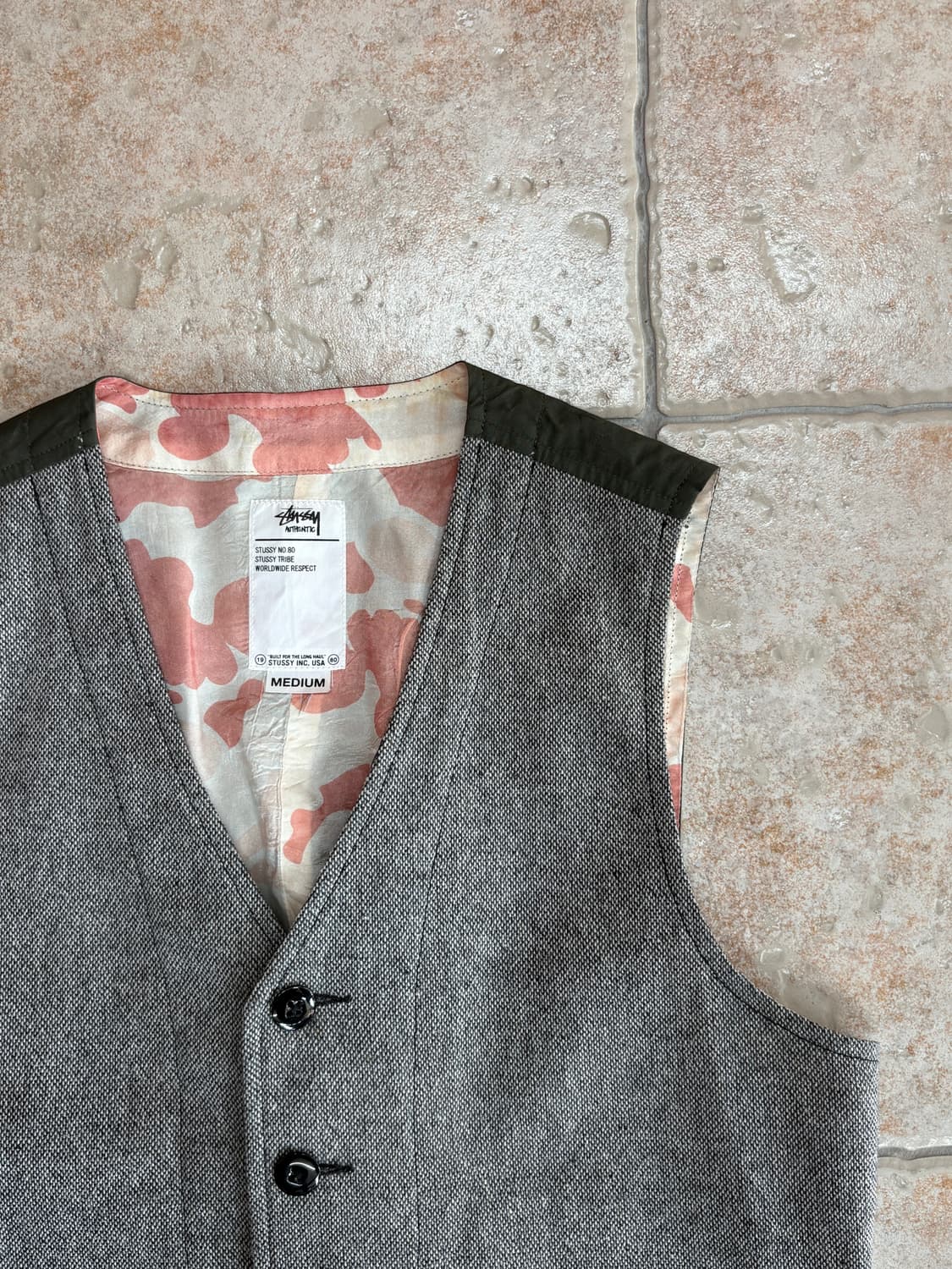 [M] Stussy Workgear olive camo vest 상품이미지2