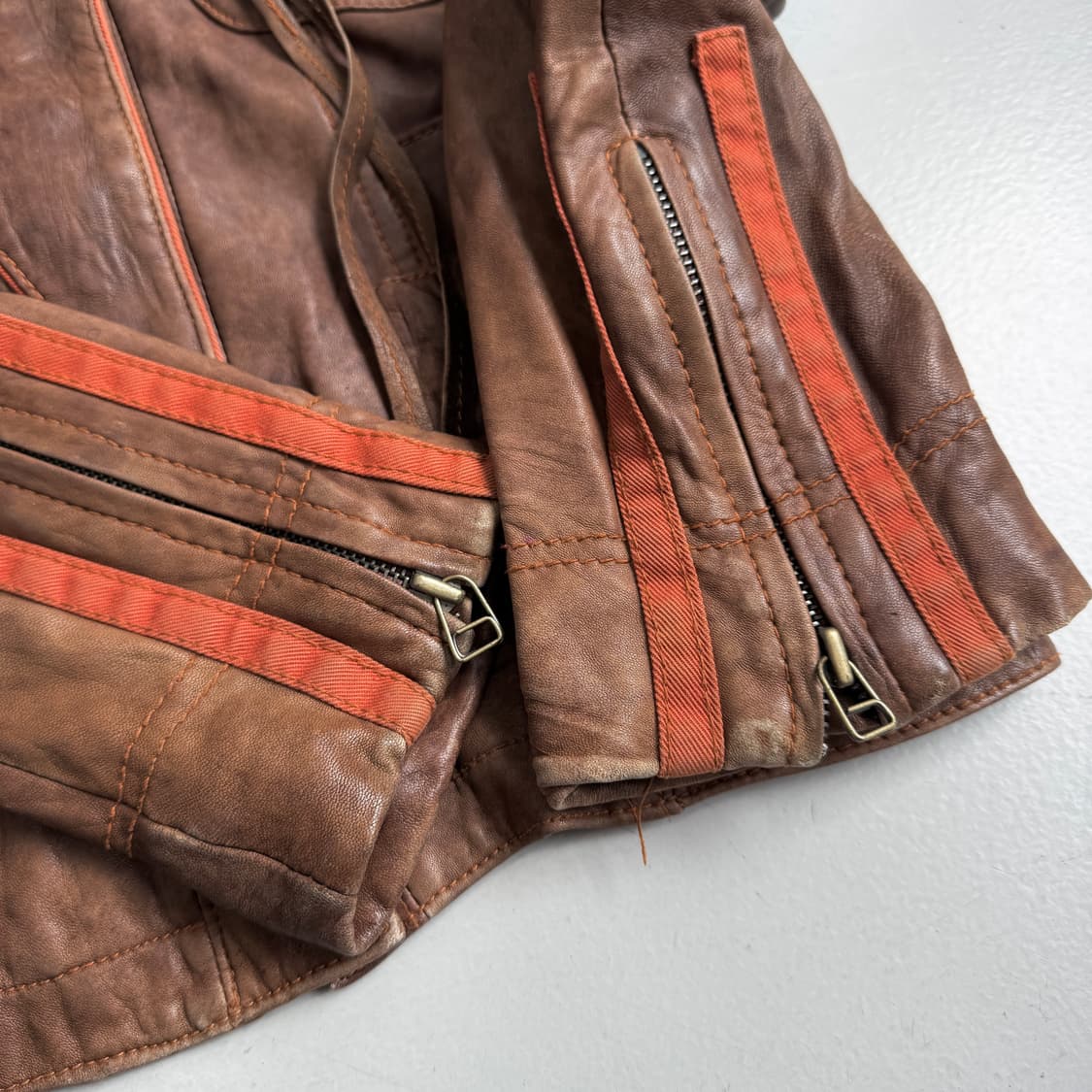 멀티포켓 양가죽 리얼레더 바이커 가죽자켓 상품이미지6