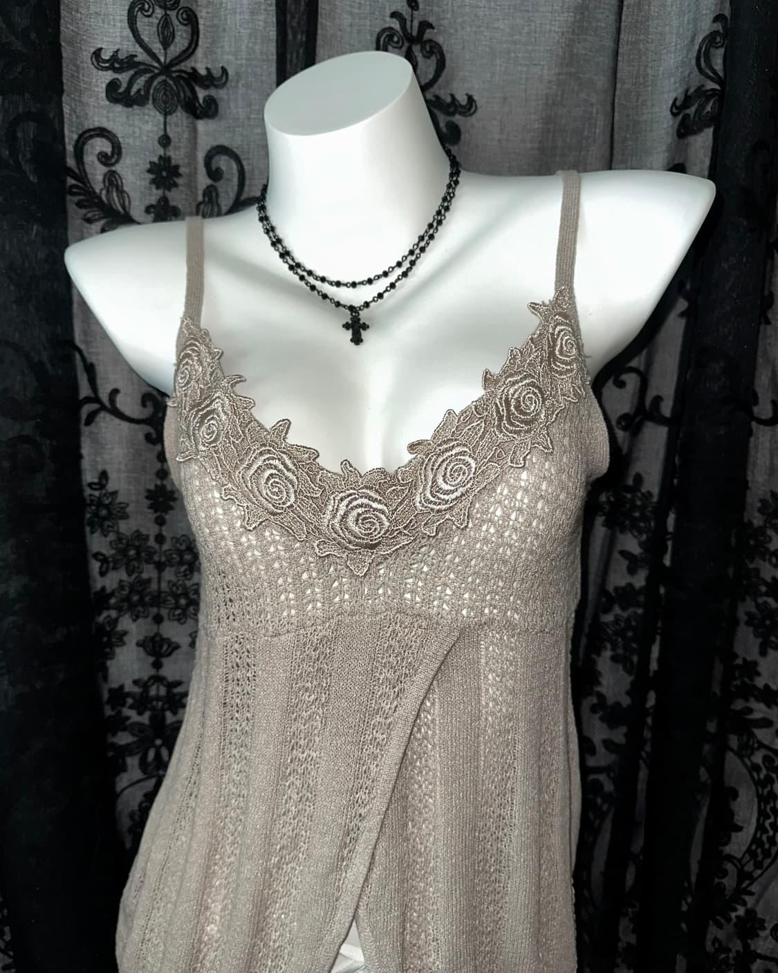 Brown crochet slip 상품이미지2