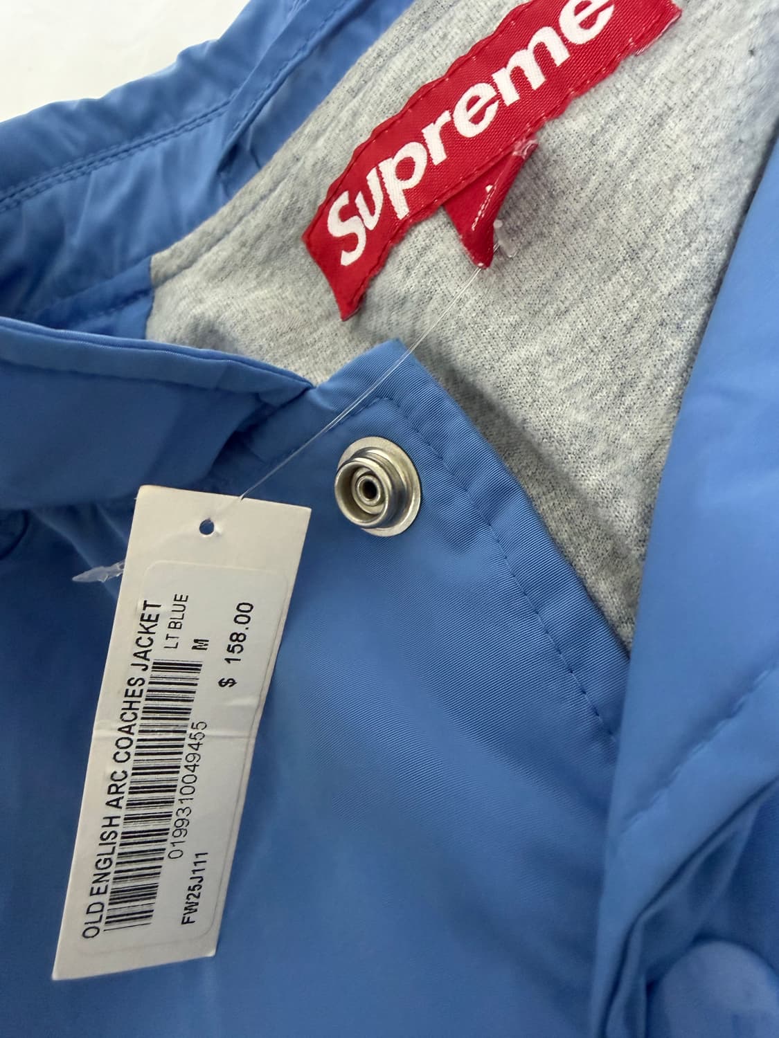 슈프림 올드 잉글리시 아크 코치 자켓 라이트 블루 M 상품이미지4