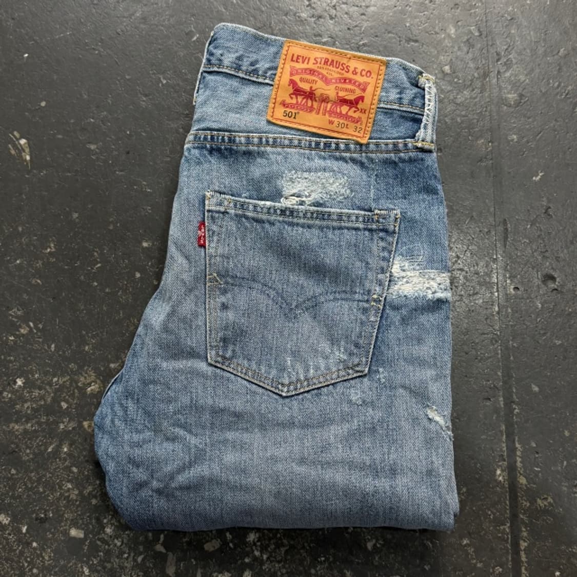 30 리바이스 501 데미지 데님팬츠  상품이미지5