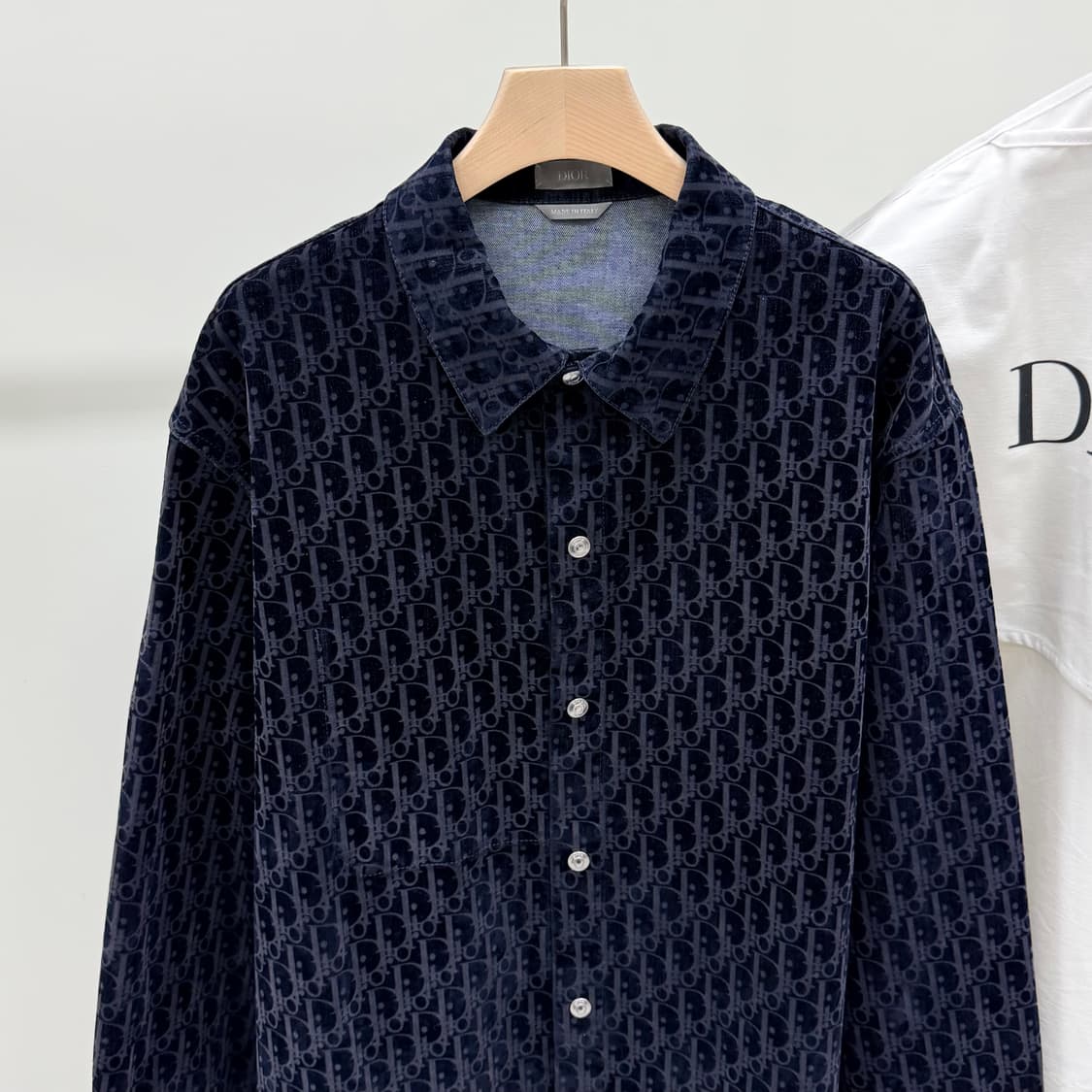 [S+급/50] 디올 오블리크 데님 셔츠 자켓 블랙 상품이미지2