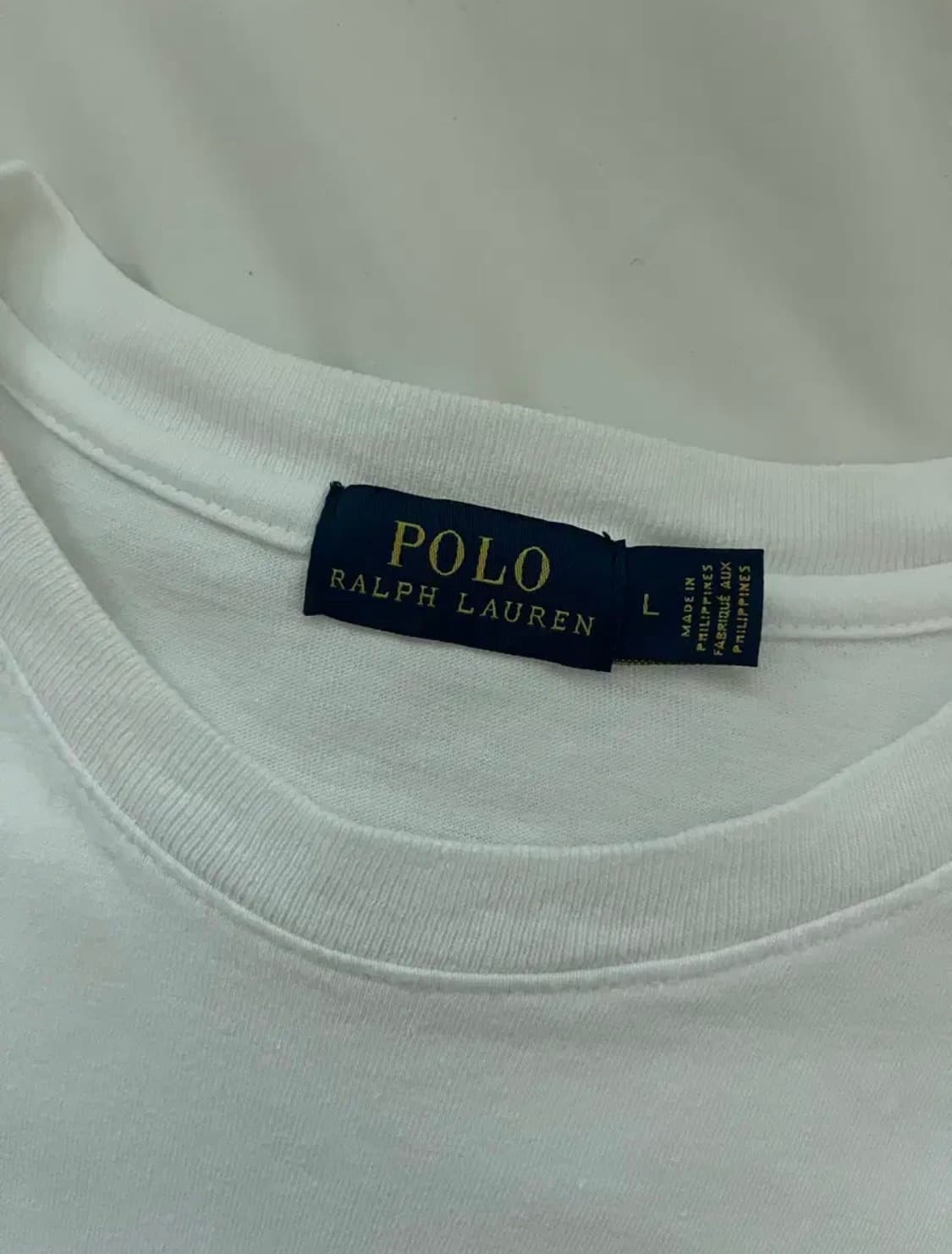 폴로 랄프로렌 정품 화이트 롱슬리브 티셔츠 상품이미지3