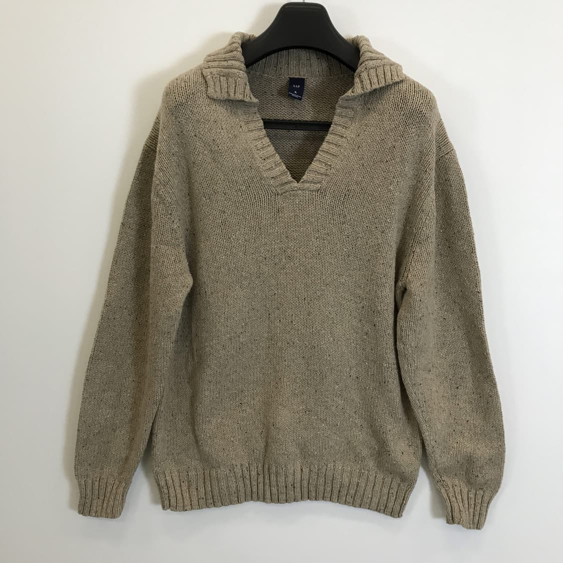 GAP 갭 90s 올드캡  울 카라넥니트 일본판[XL] 상품이미지1