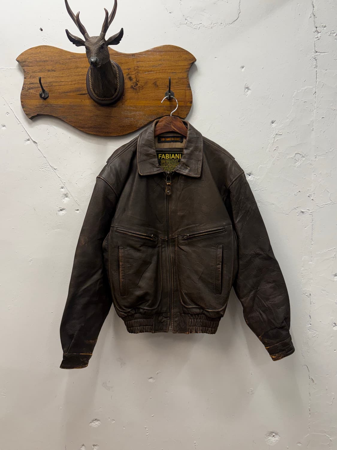 Fabiani Leather Flight A-2 Jacket 상품이미지2