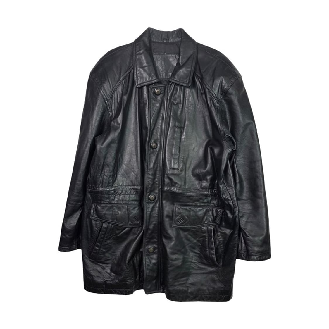 Japan Vintage 리얼 양가죽 오버핏 사파리 자켓 XL 상품이미지1