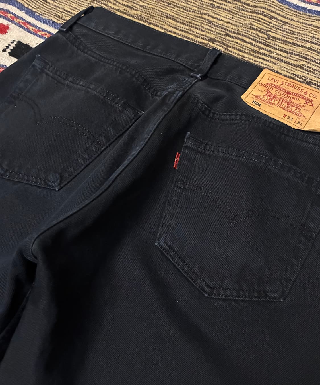 (32)00s 빈티지 리바이스 501 흑청 데님 블랙진 청바지 상품이미지6