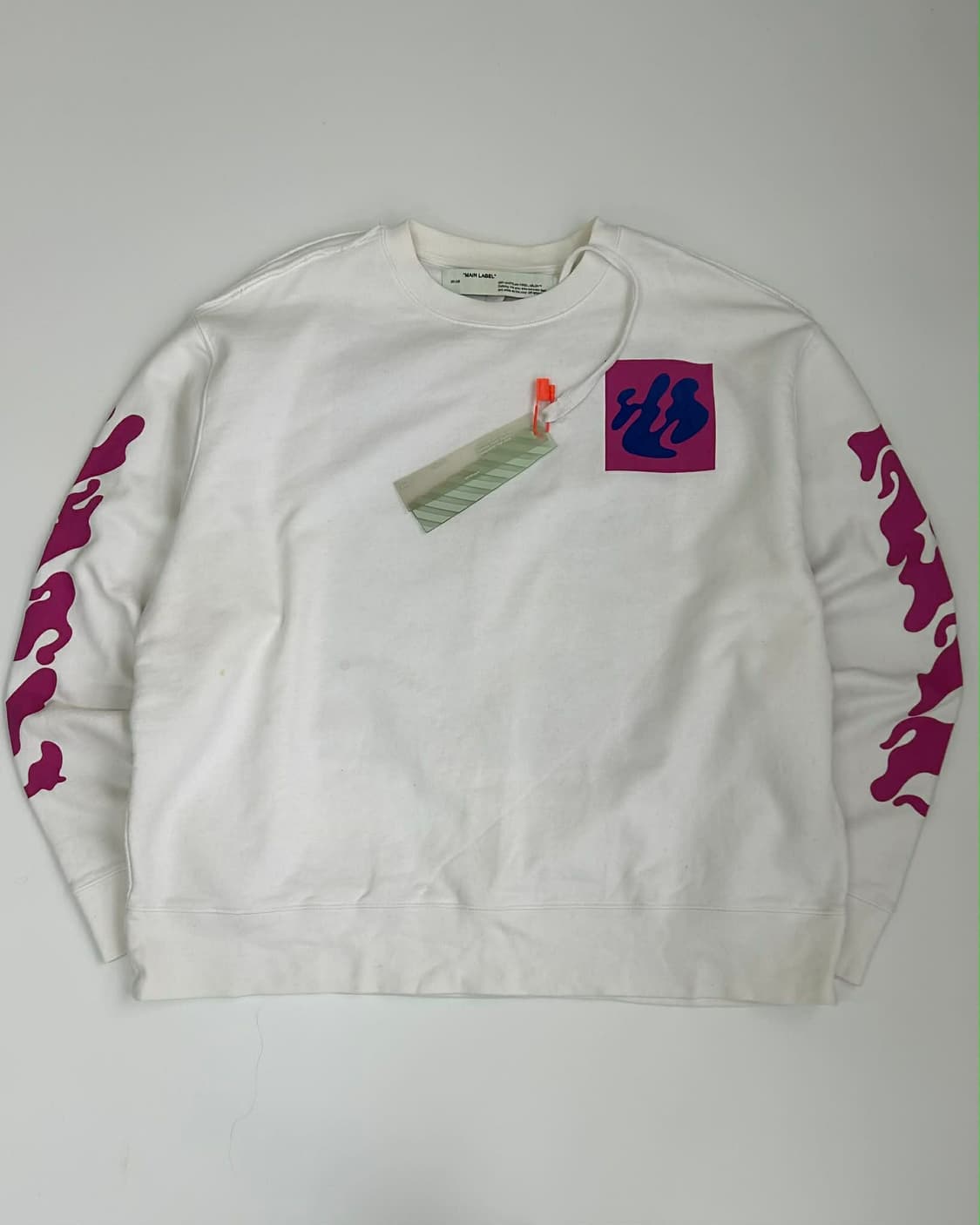 [XL] 오프화이트 20FW 앱스트랙트 화이트 크루넥 스웻셔츠 맨투맨 상품이미지1