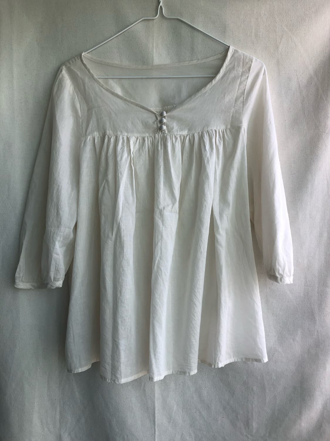 일본 빈티지 콩단추 블라우스 바선생 레이어드 모리룩 상품이미지1