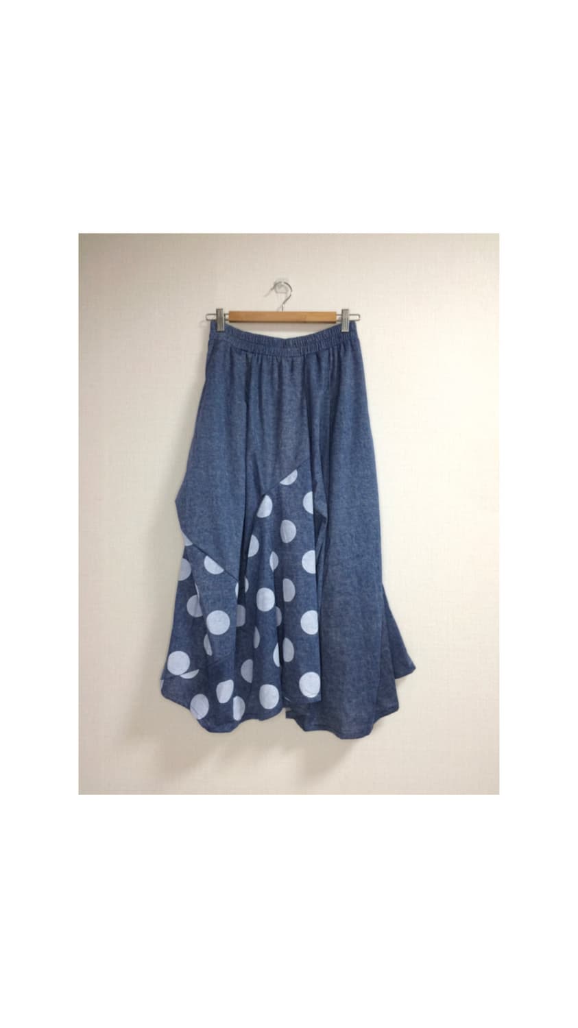 빈티지 블루 도트 롱 스커트 상품이미지1
