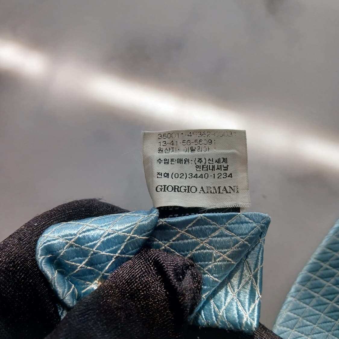 조르지오아르마니 실크 다이아몬드 넥타이 9.2cm A~B등급 A18473 상품이미지10