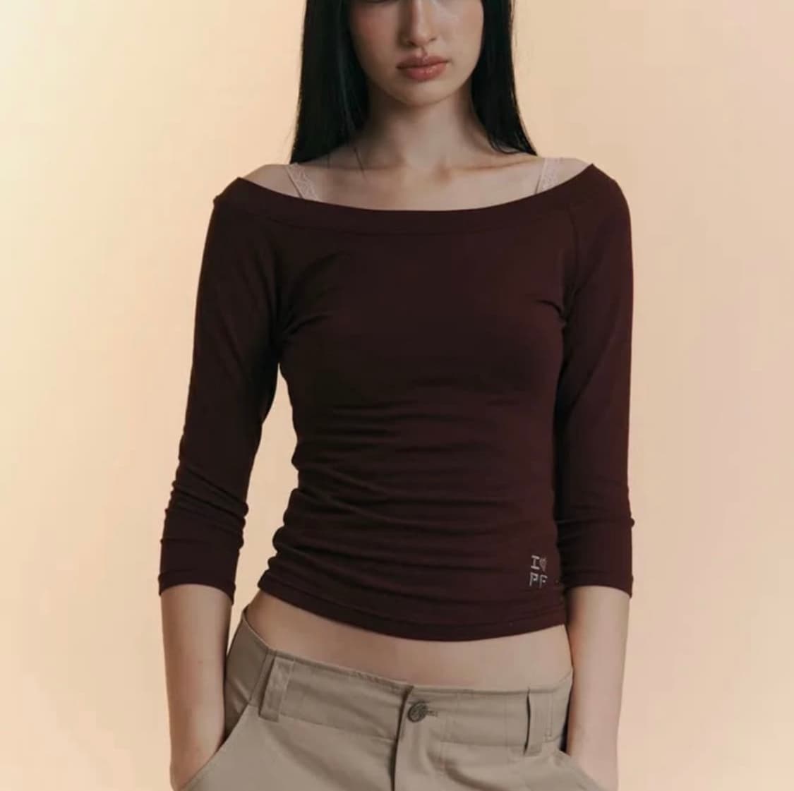 플리즈노팔로우 제드 오프숄더 롱 슬리브 탑 상품이미지1