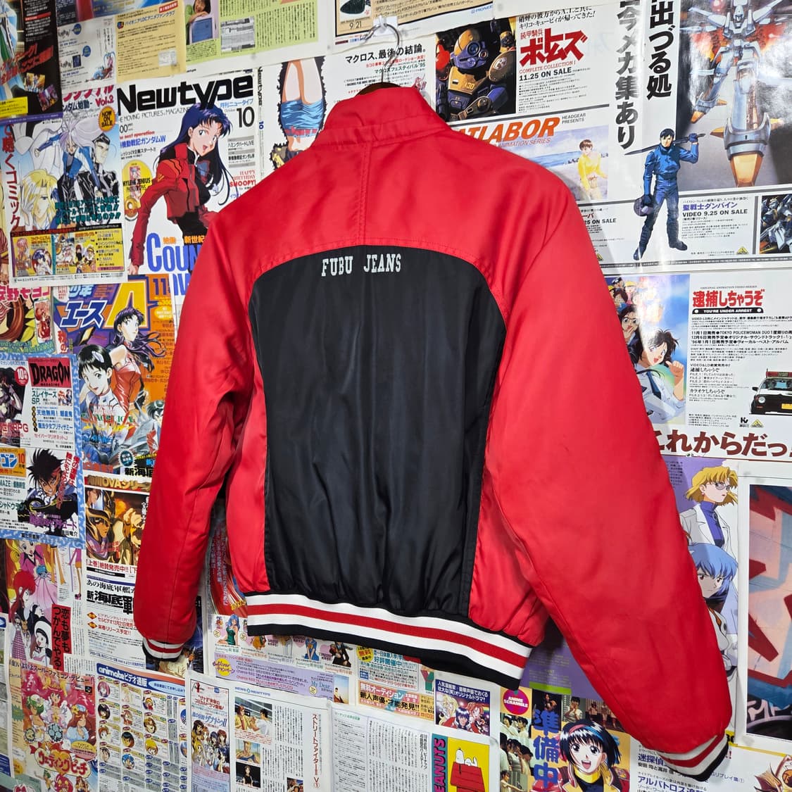 후부 올드스쿨 블랙앤레드 덕다운 레이싱 패딩 상품이미지6