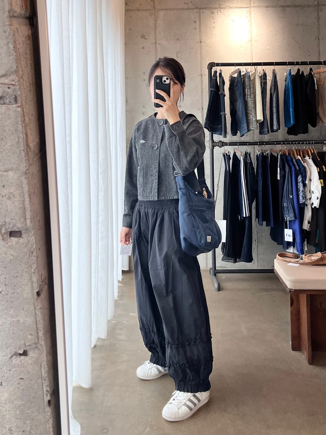 단톤 로고 데님 자켓 블랙 상품이미지7