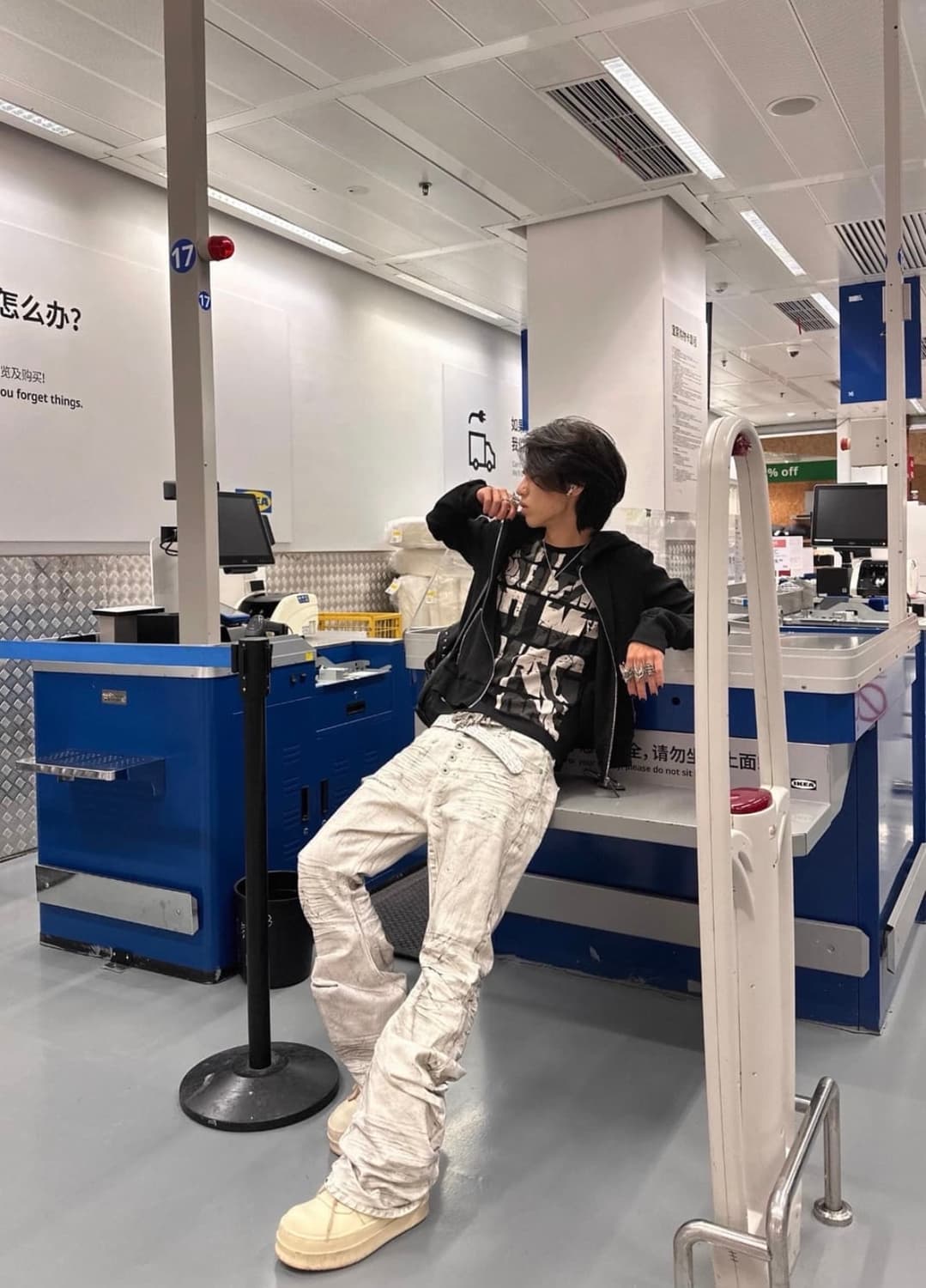 그래피티 프린팅 스트릿 반팔 티셔츠 상품이미지4