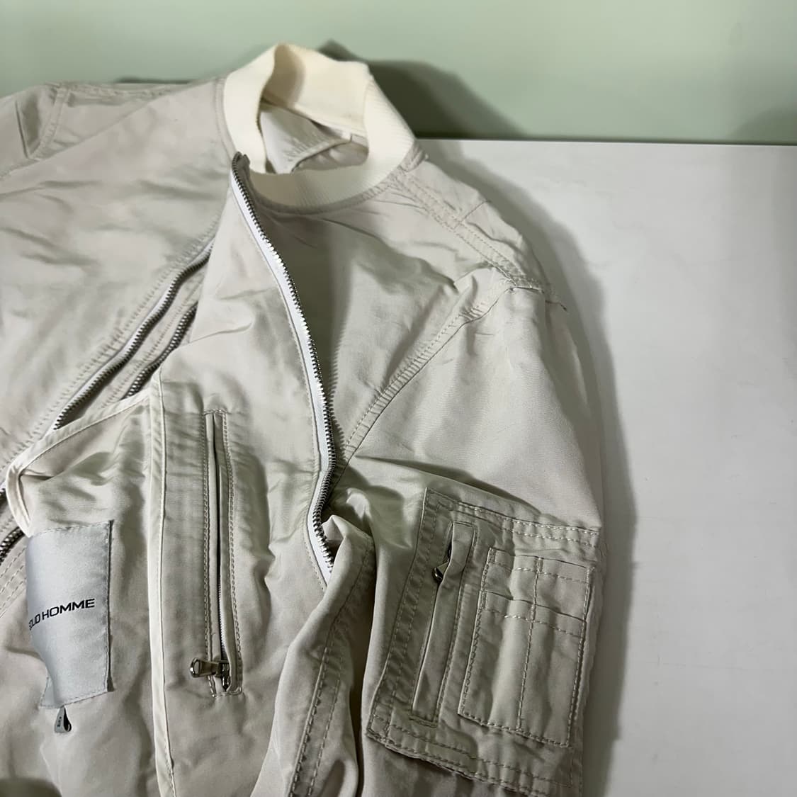 50 M 솔리드옴므 라이트베이지 MA1 항공자켓 상품이미지4