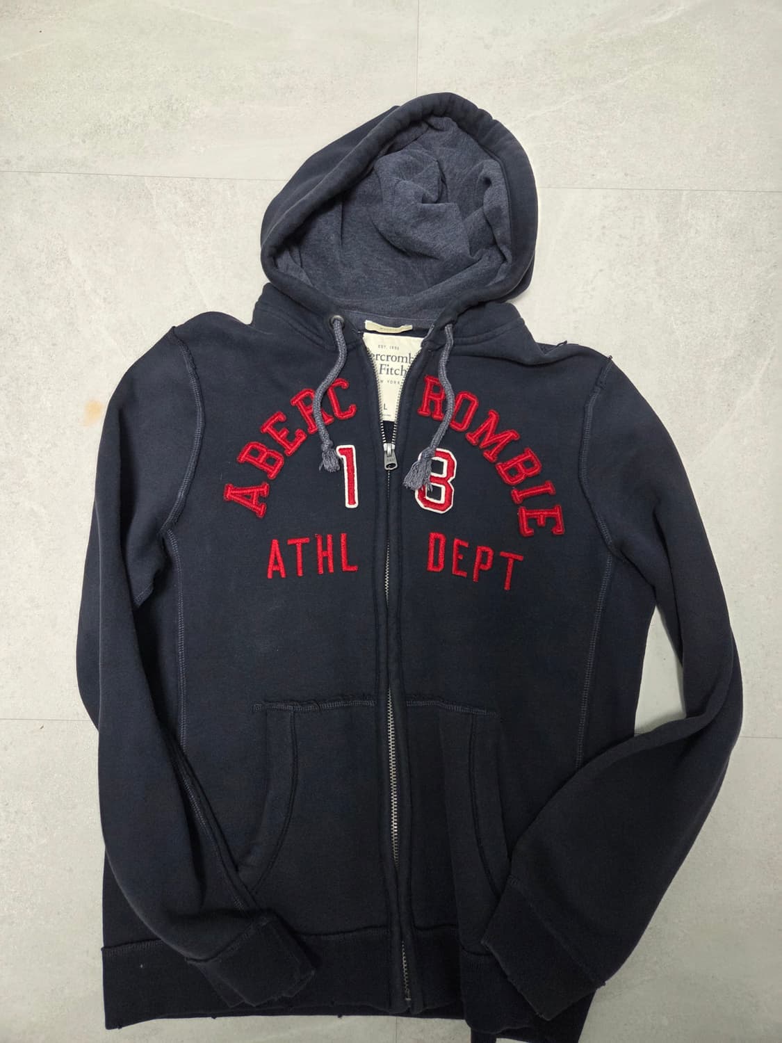 아베크롬비 앤 피치(A&F) 머슬핏 아치 로고 집업 후드 상품이미지1